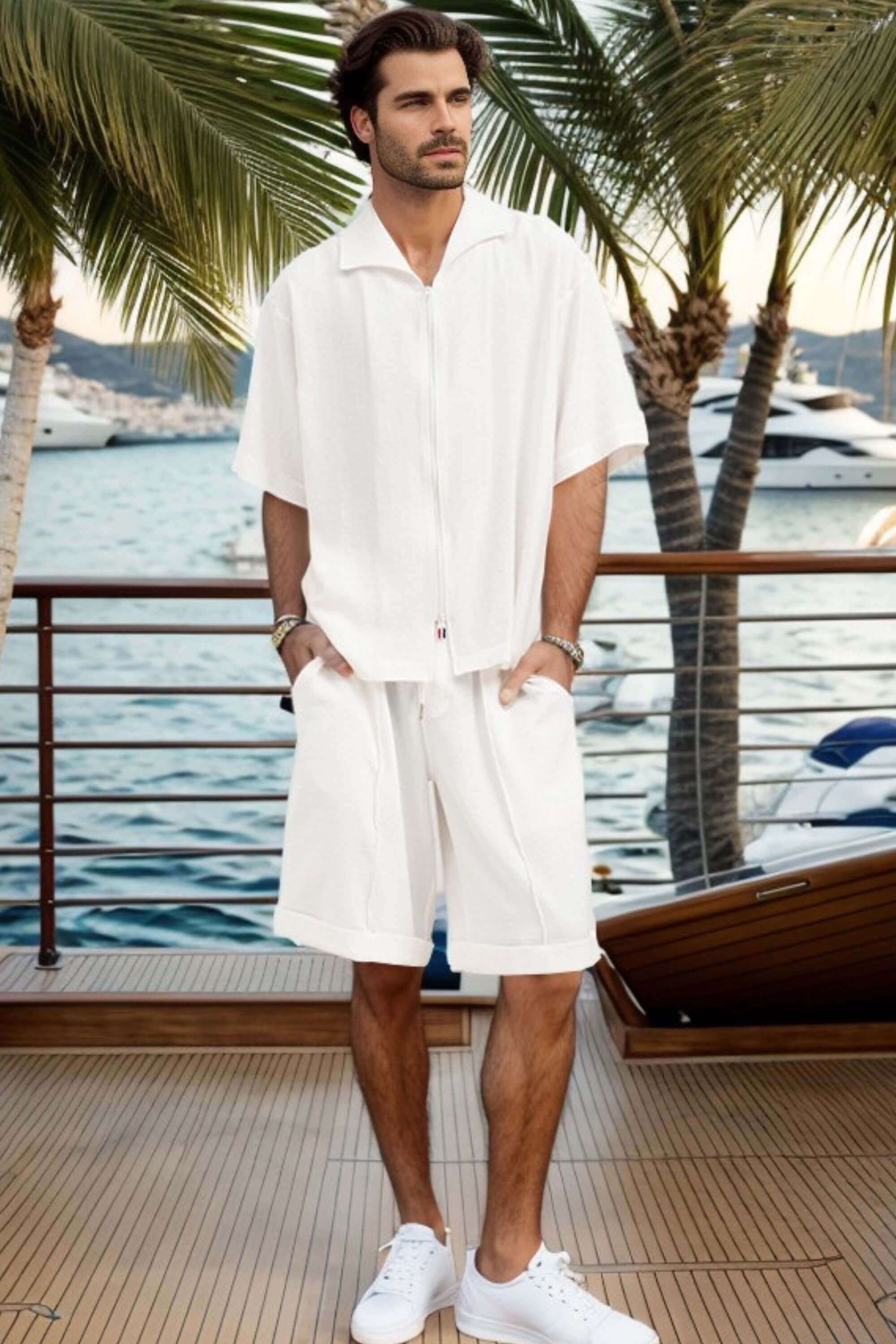 Chemise de villégiature en polyester Mistral