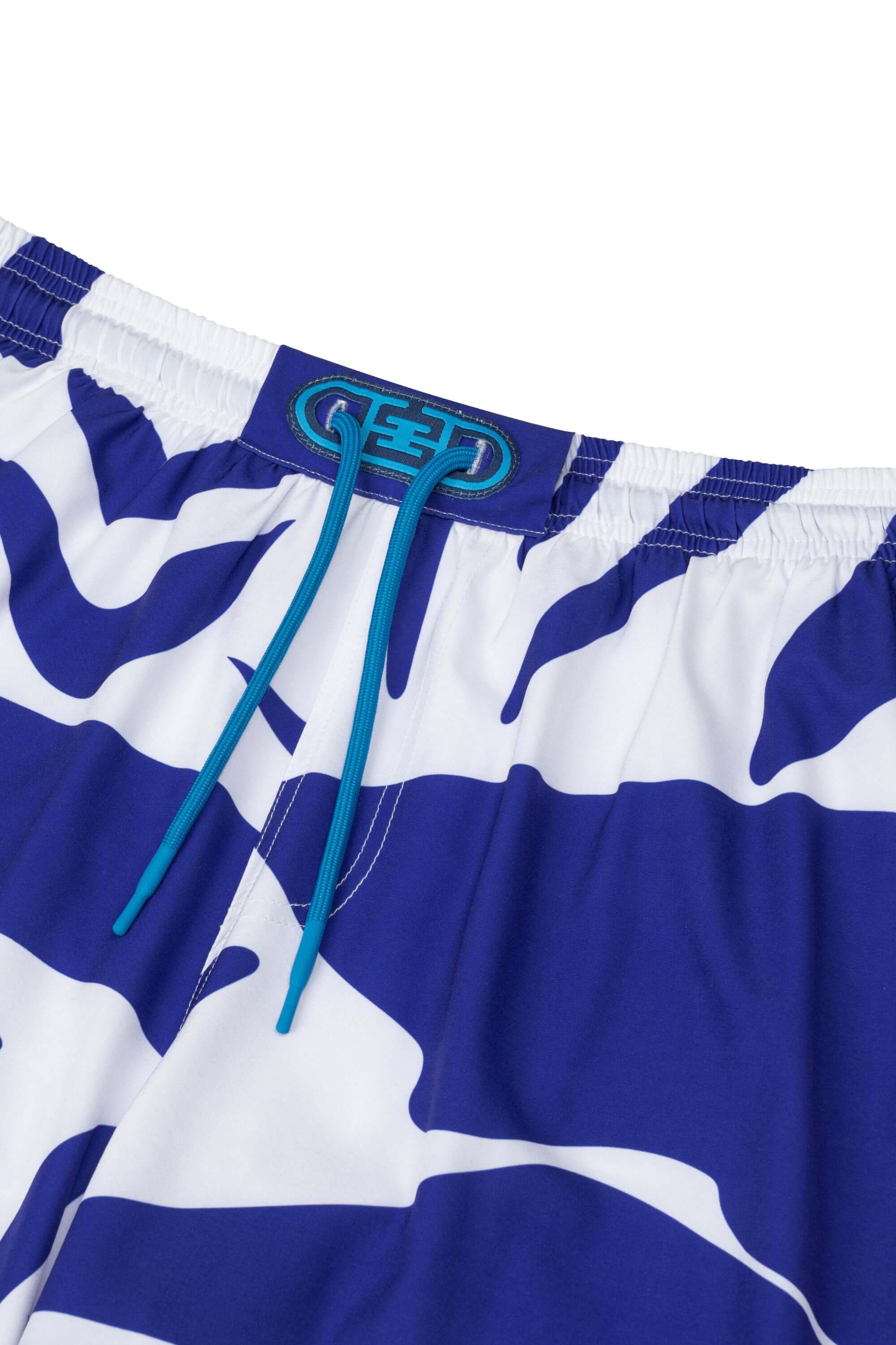Blue Stamp Swim Trunk