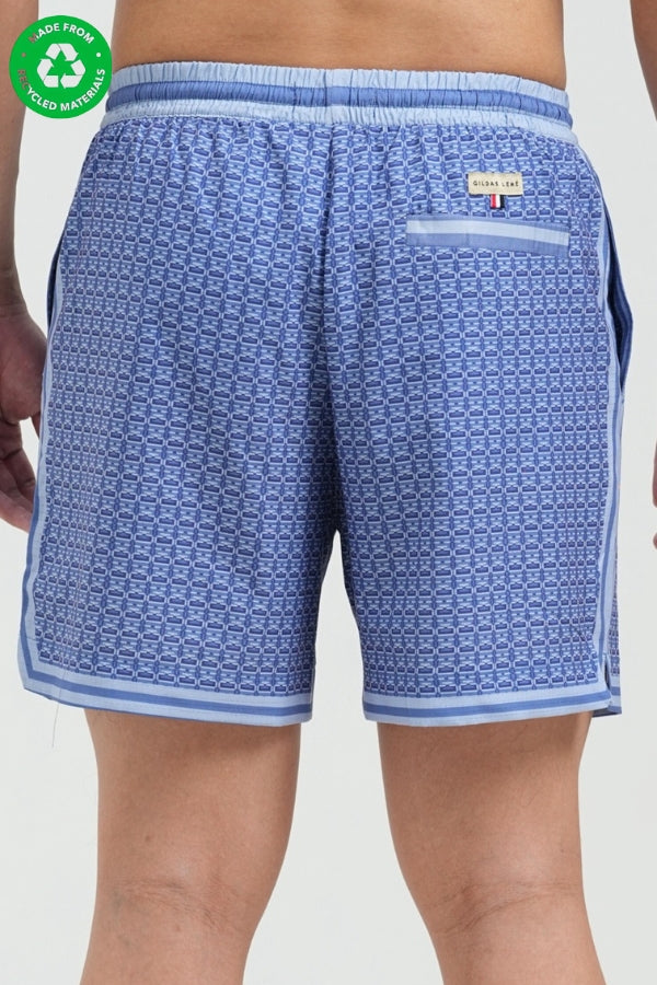 BACK VIEW OF THE MONOGRAM SHORTS