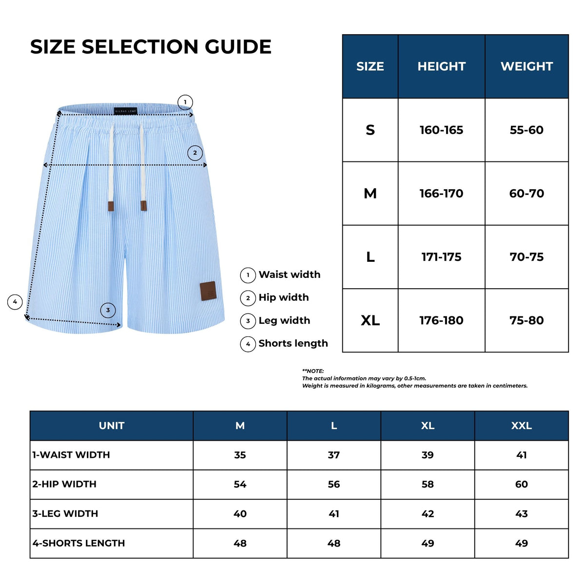 Farniente Blue Striped Set - Shorts