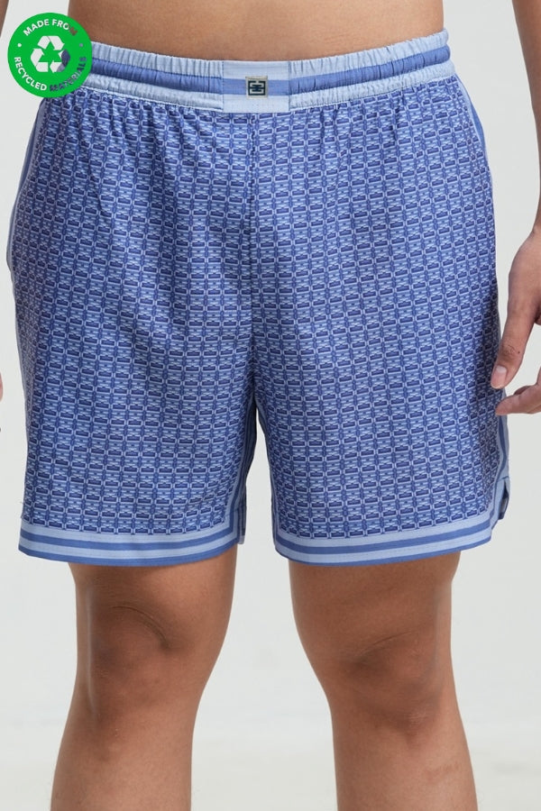 FRONT VIEW OF THE MONOGRAM SHORTS