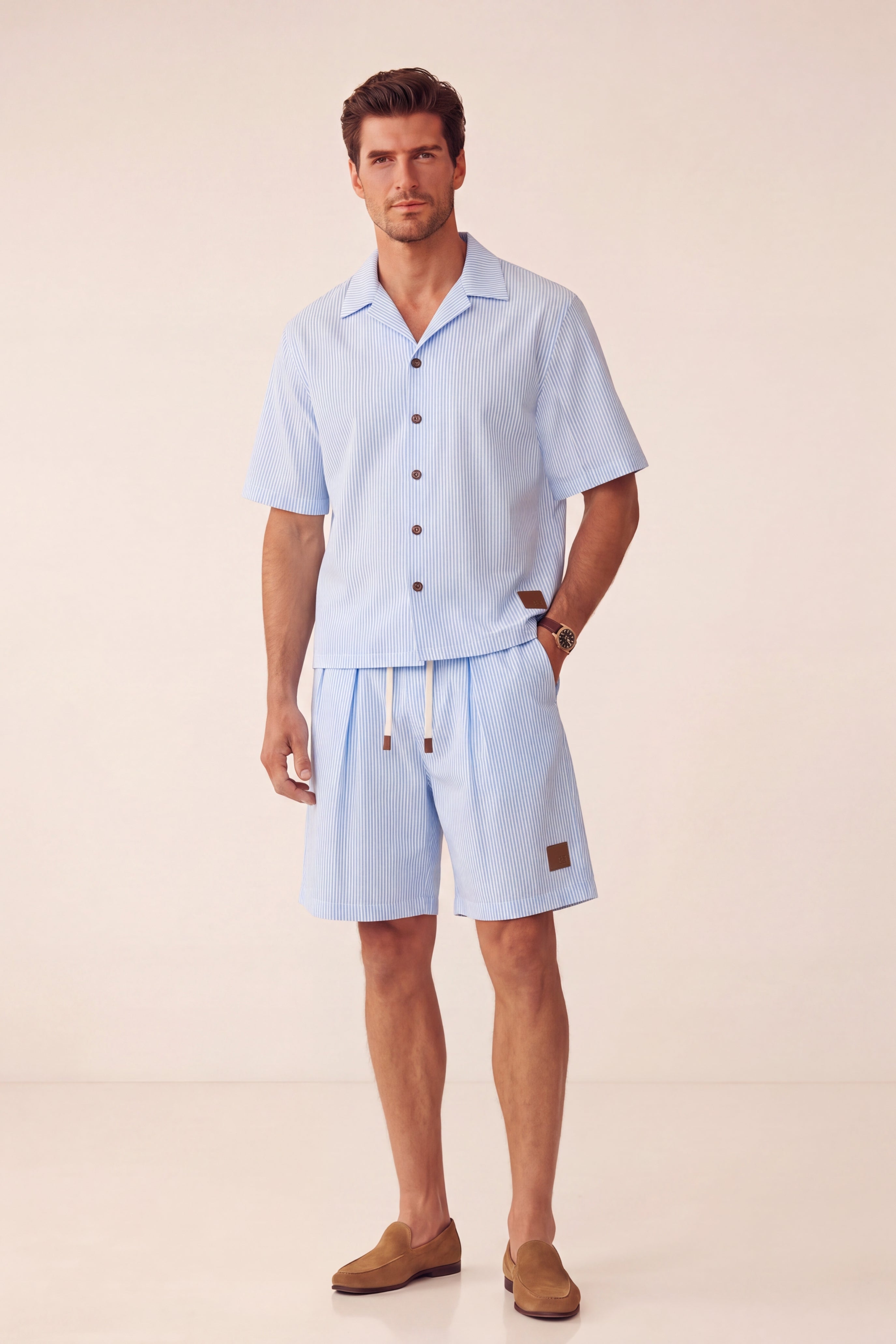 Farniente Blue Striped Set - Shirt