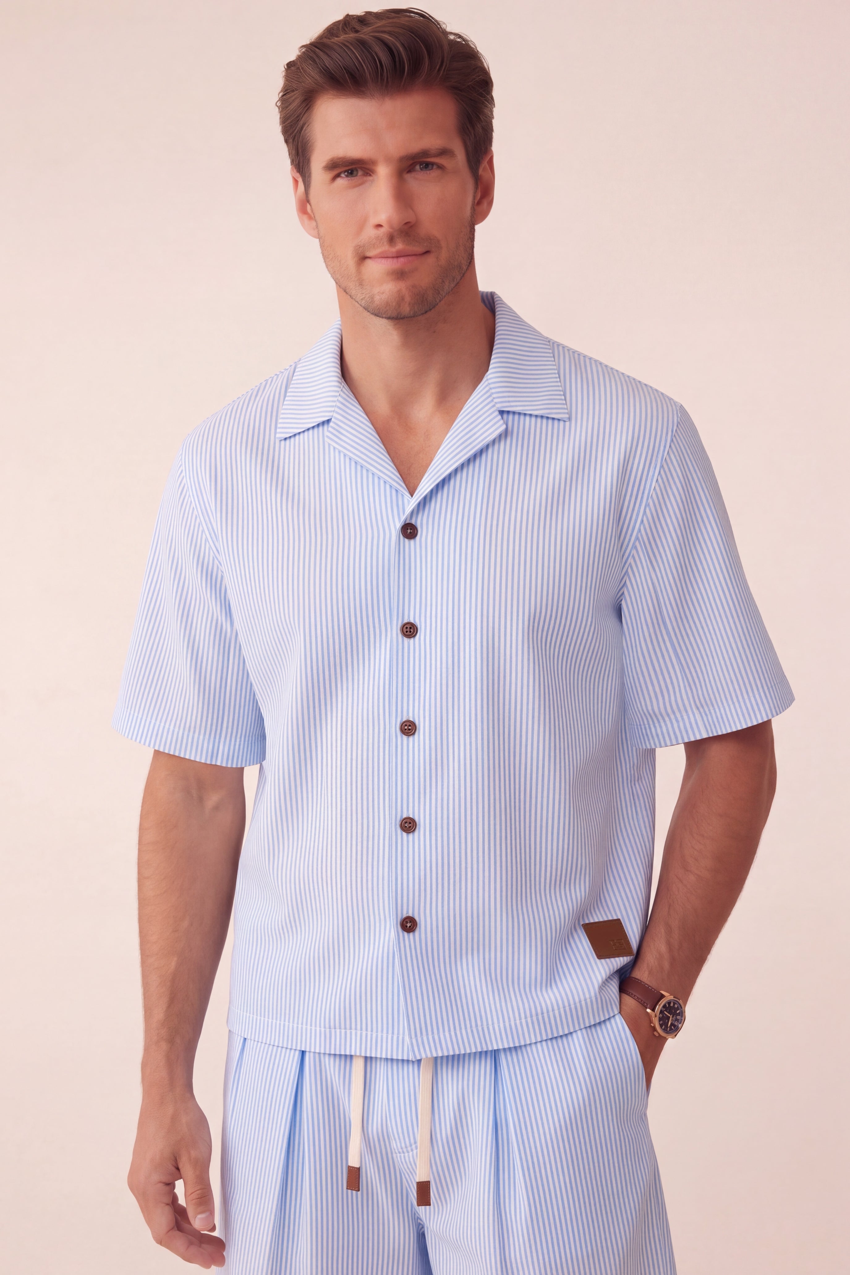 Farniente Blue Striped Set - Shirt