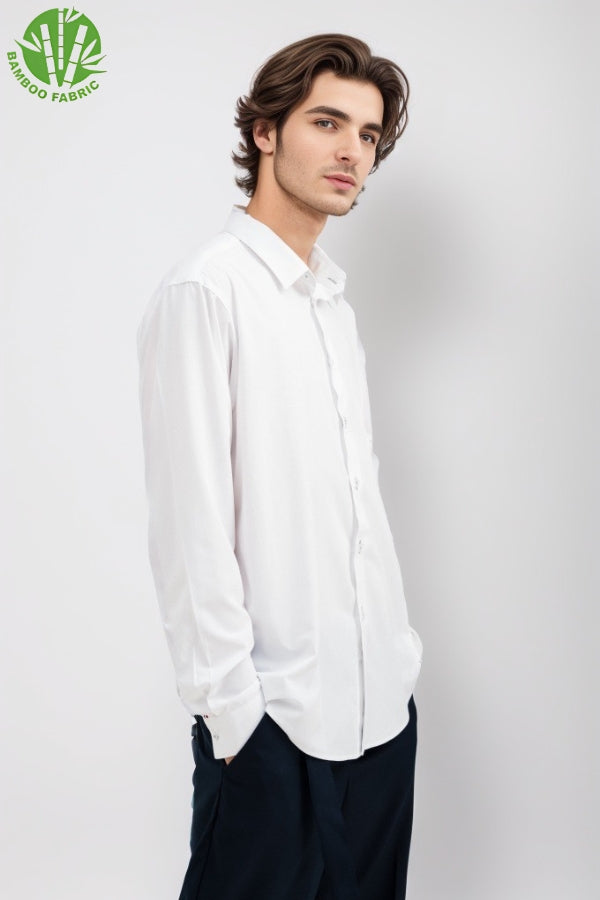 THE RIVIERA BAMBOO WHITE SHIRT