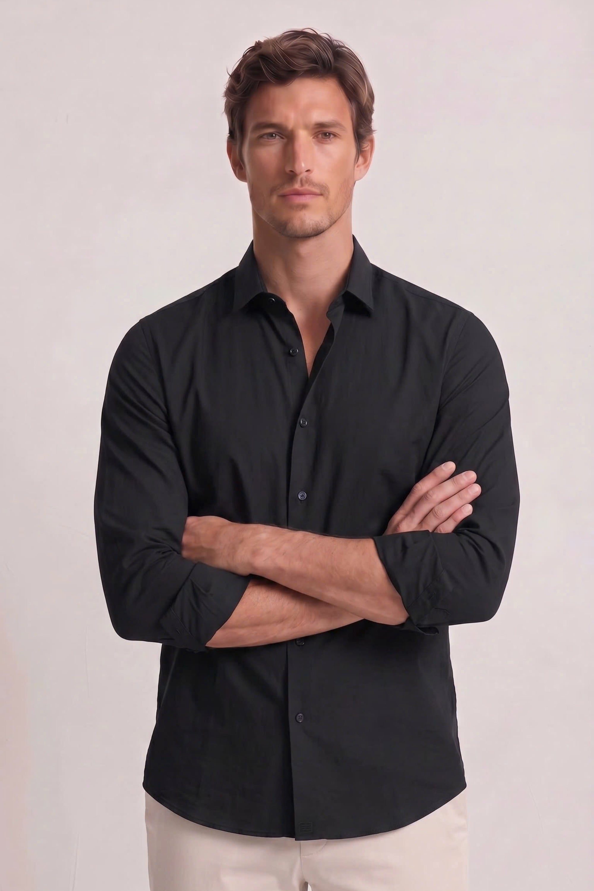 Chemise Riviera coupe classique en bambou mélangé