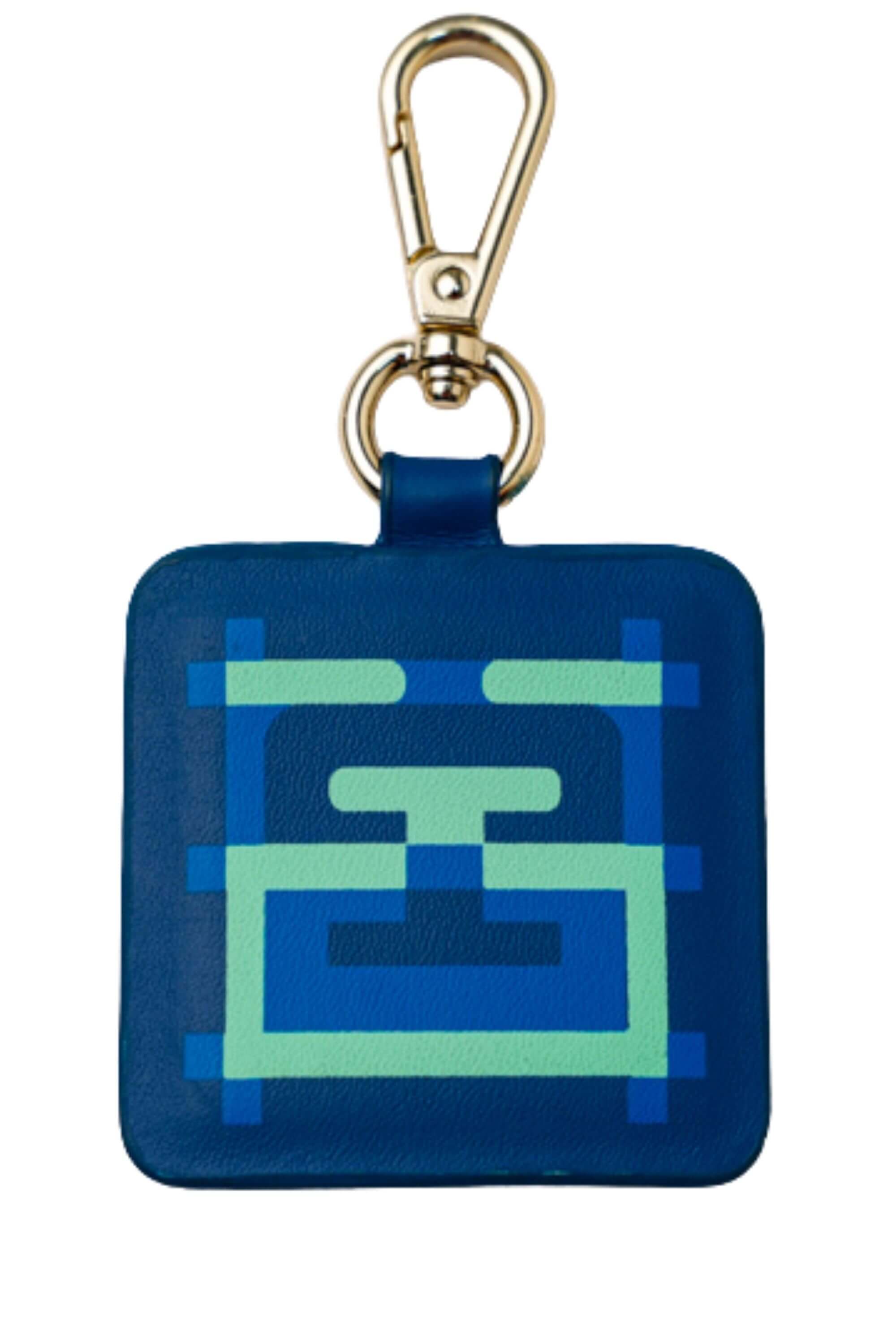 Blue Stamp Edition Bag Charms Navy - Detail Shot #color_navy