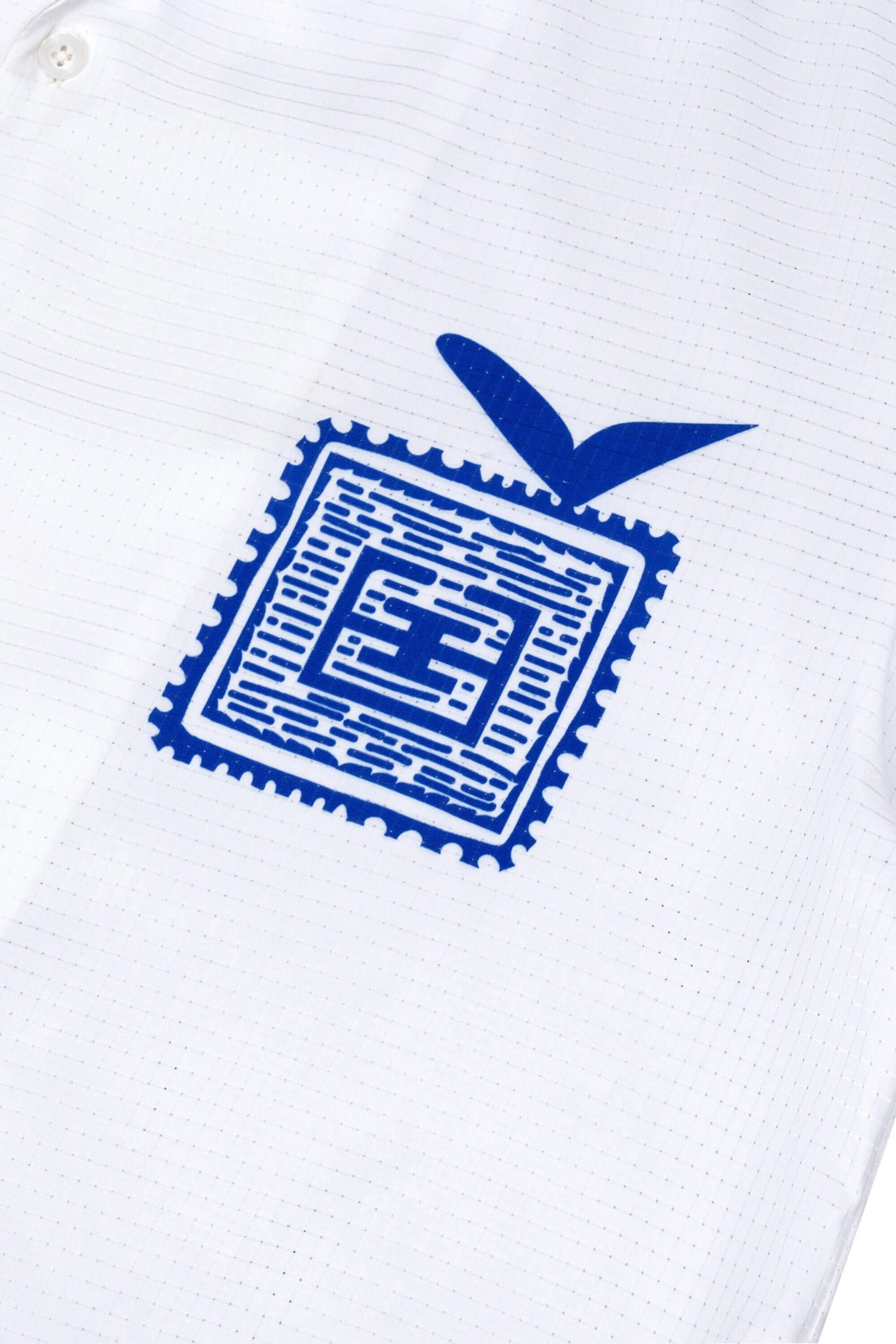 blue stamp resort shirt logo view #color_white