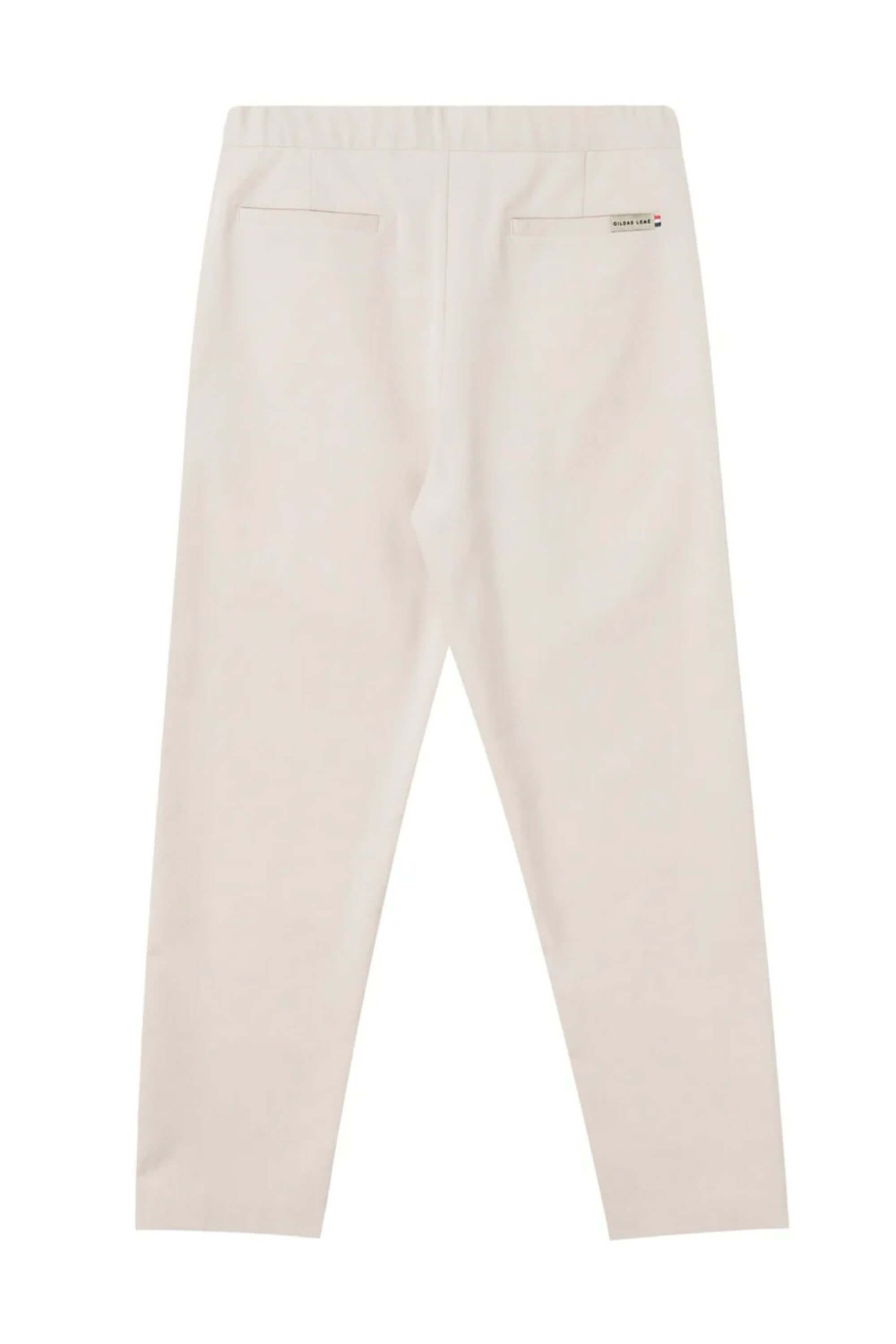 chino cotton pant beige back view #color_beige