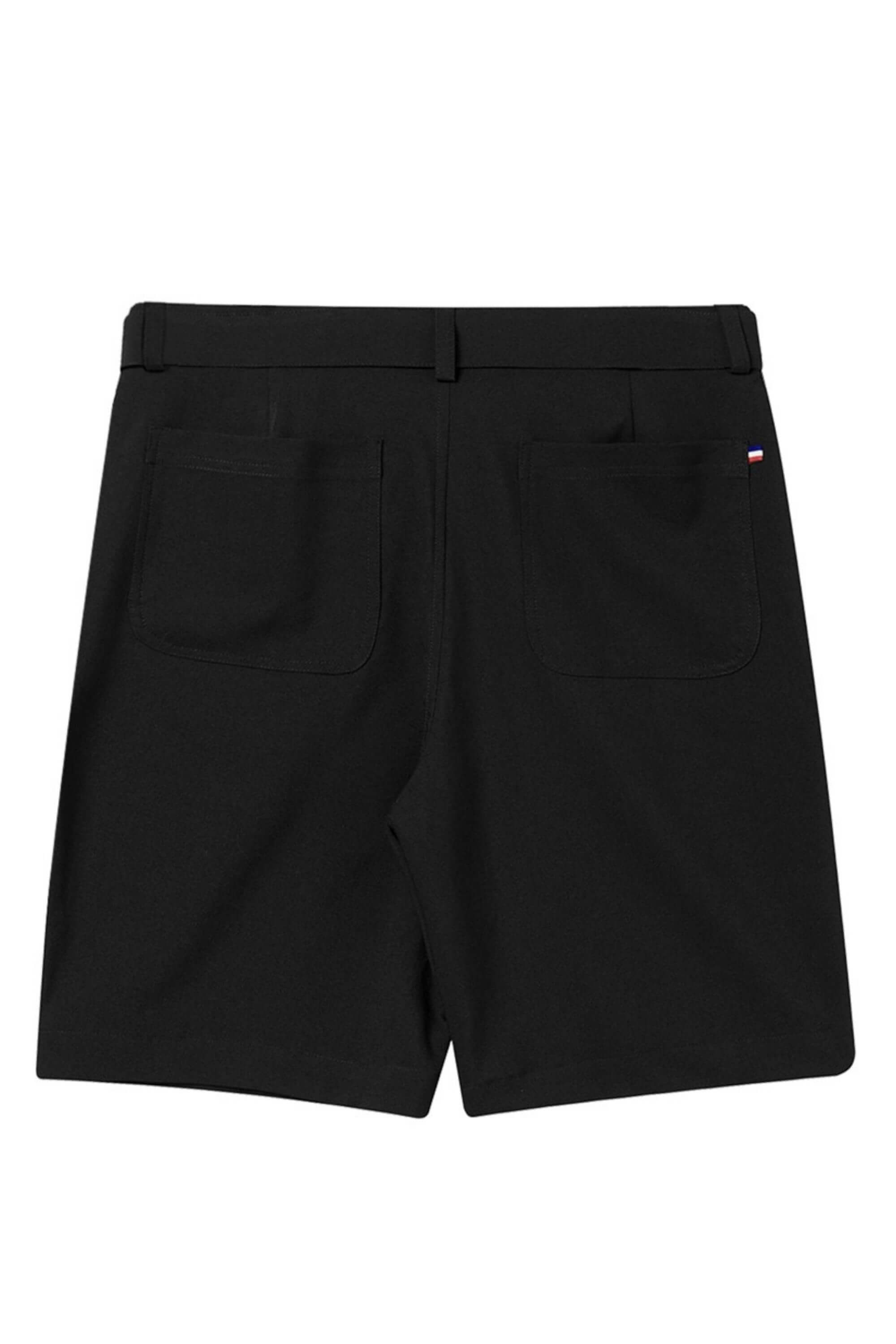 classic chino bermuda short black back view #color_black