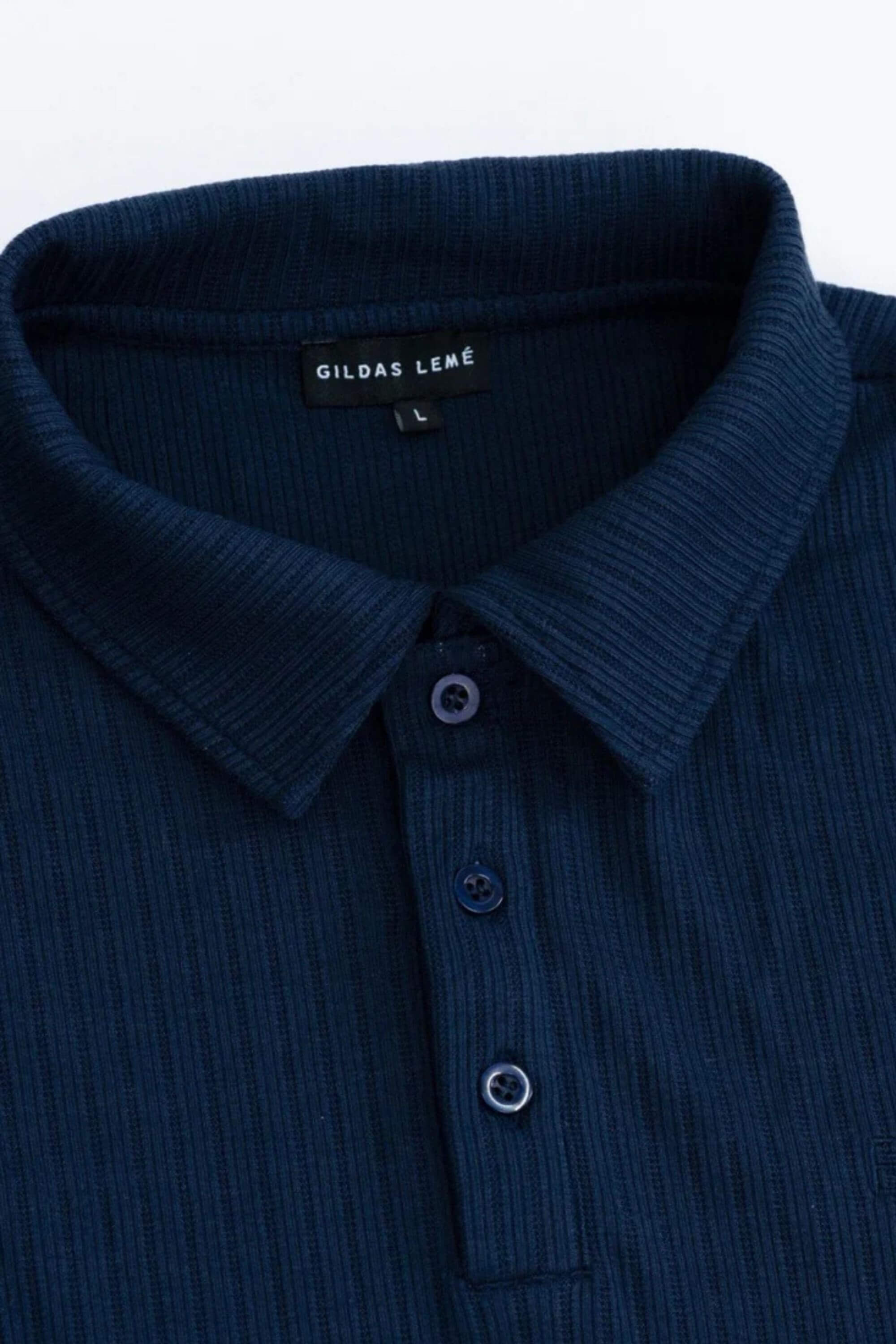 gassin polo shirt navy collar view #color_navy