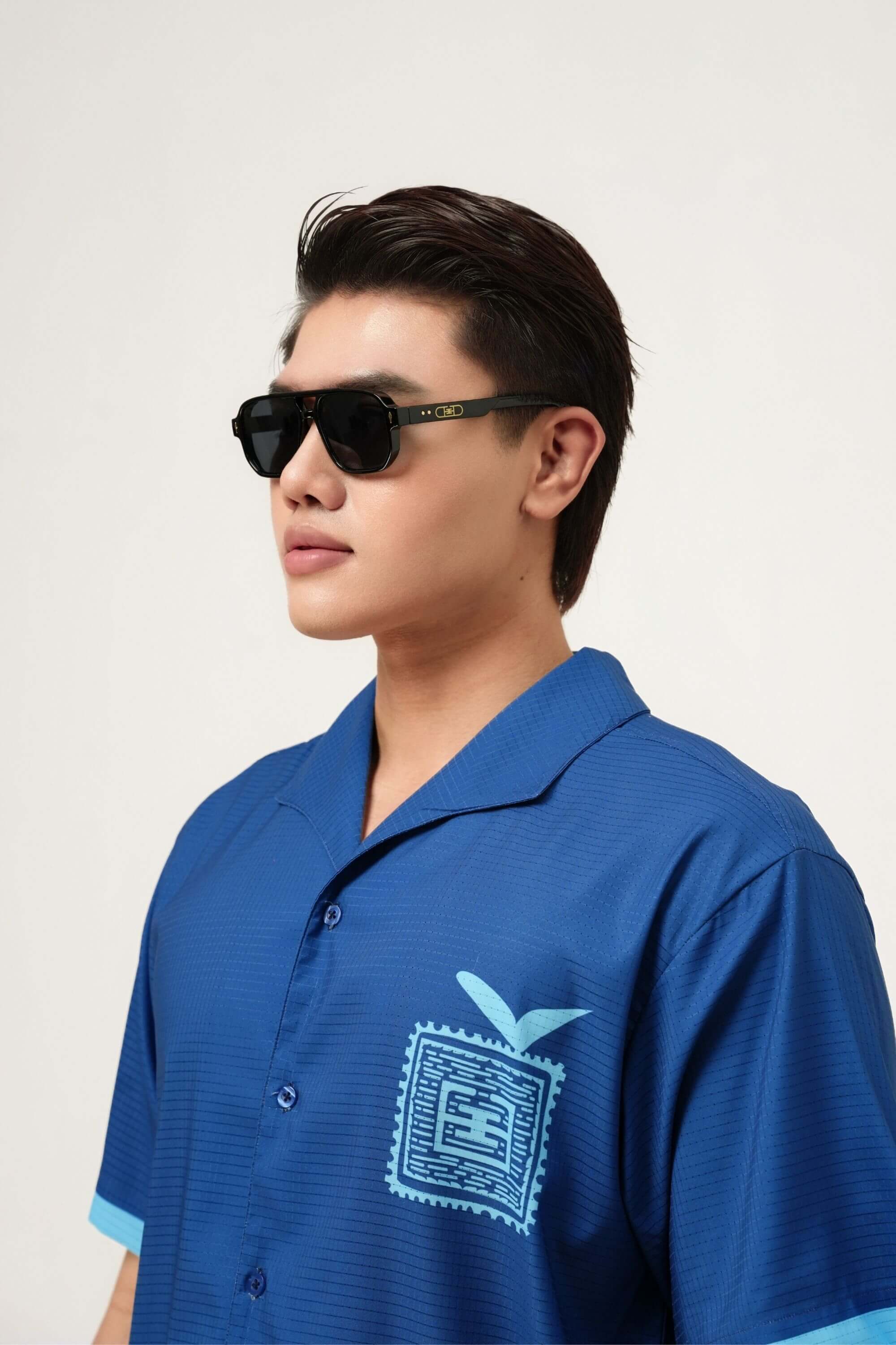 gildas leme acetate sunglasses black detail side view #color_black