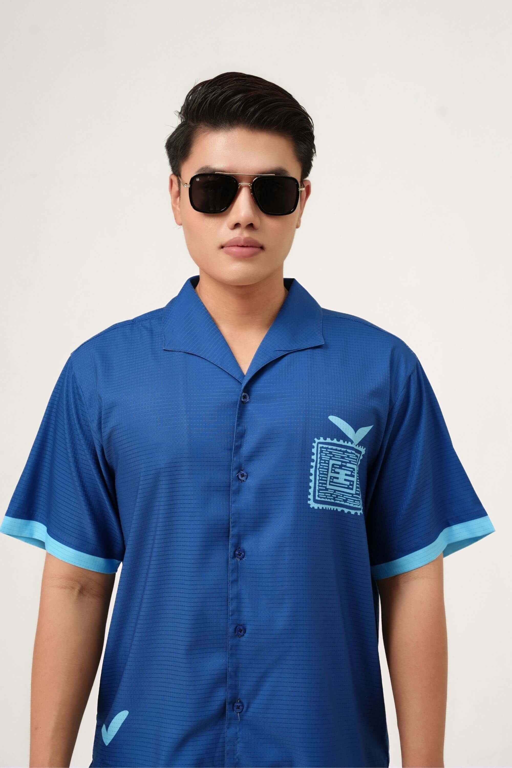 gildas leme metal sunglasses black front view #color_black