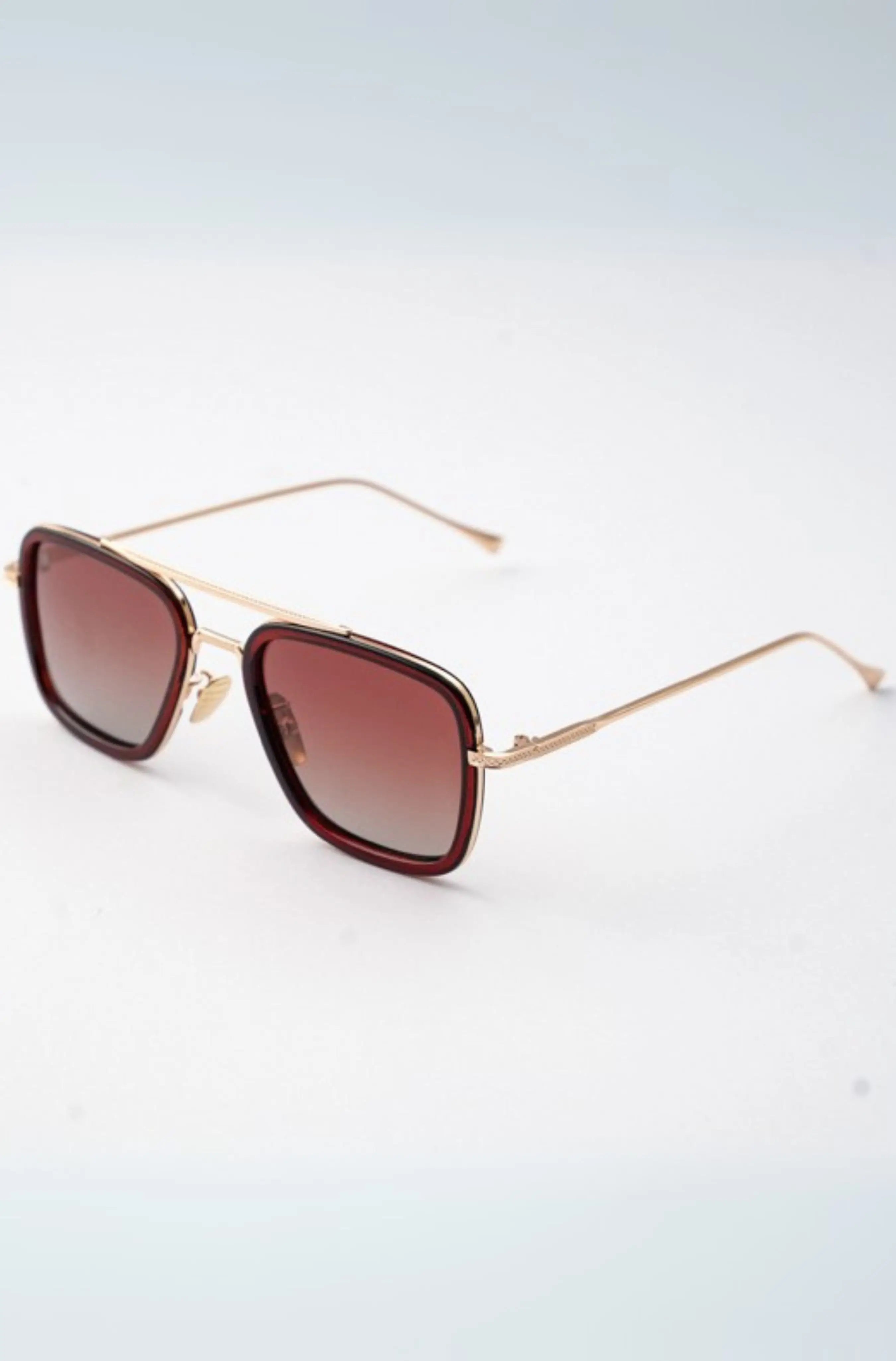 gildas leme metal sunglasses brown side angle #color_brown
