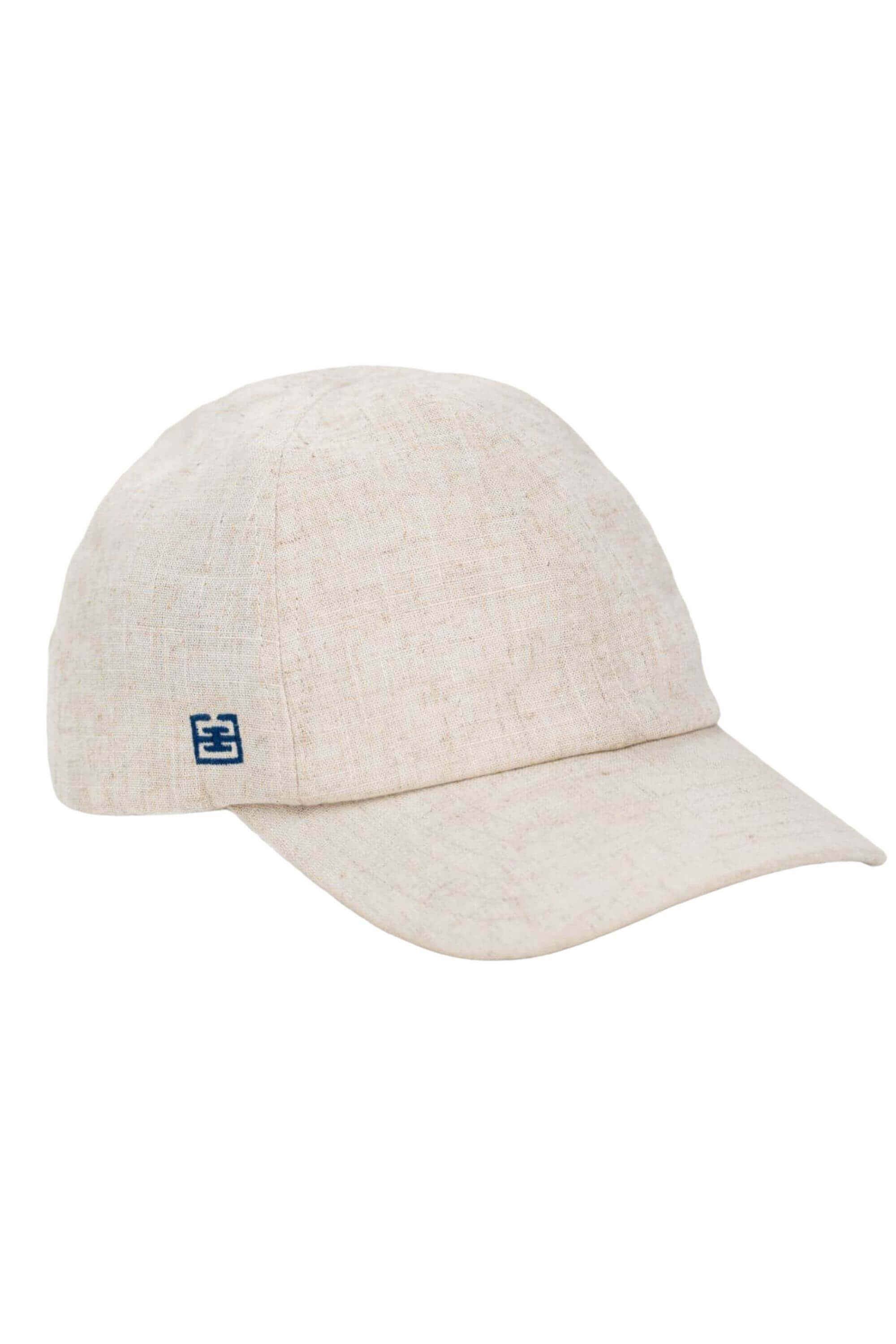 linen basketball cap front view