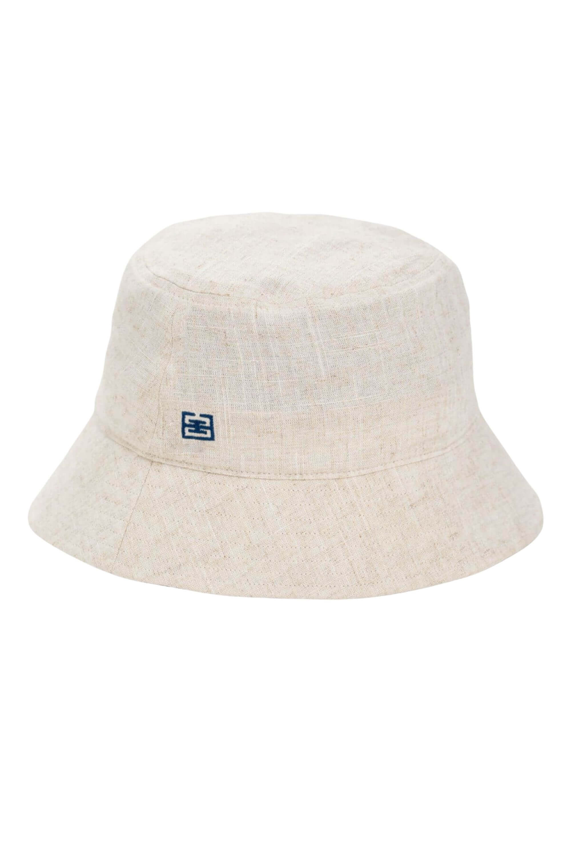 linen bucket hat front view