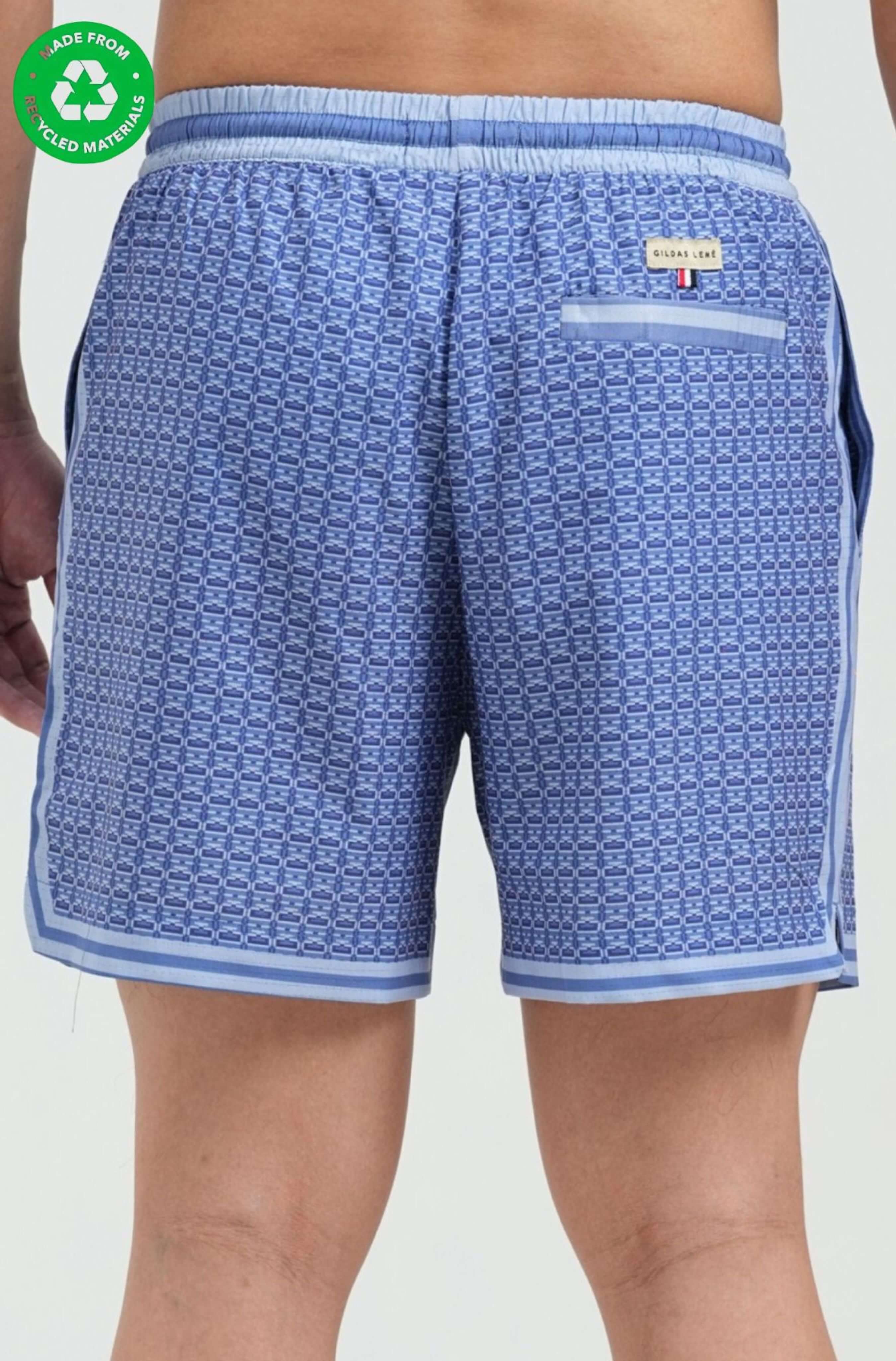 Back label of Monogram men’s summer resort shorts