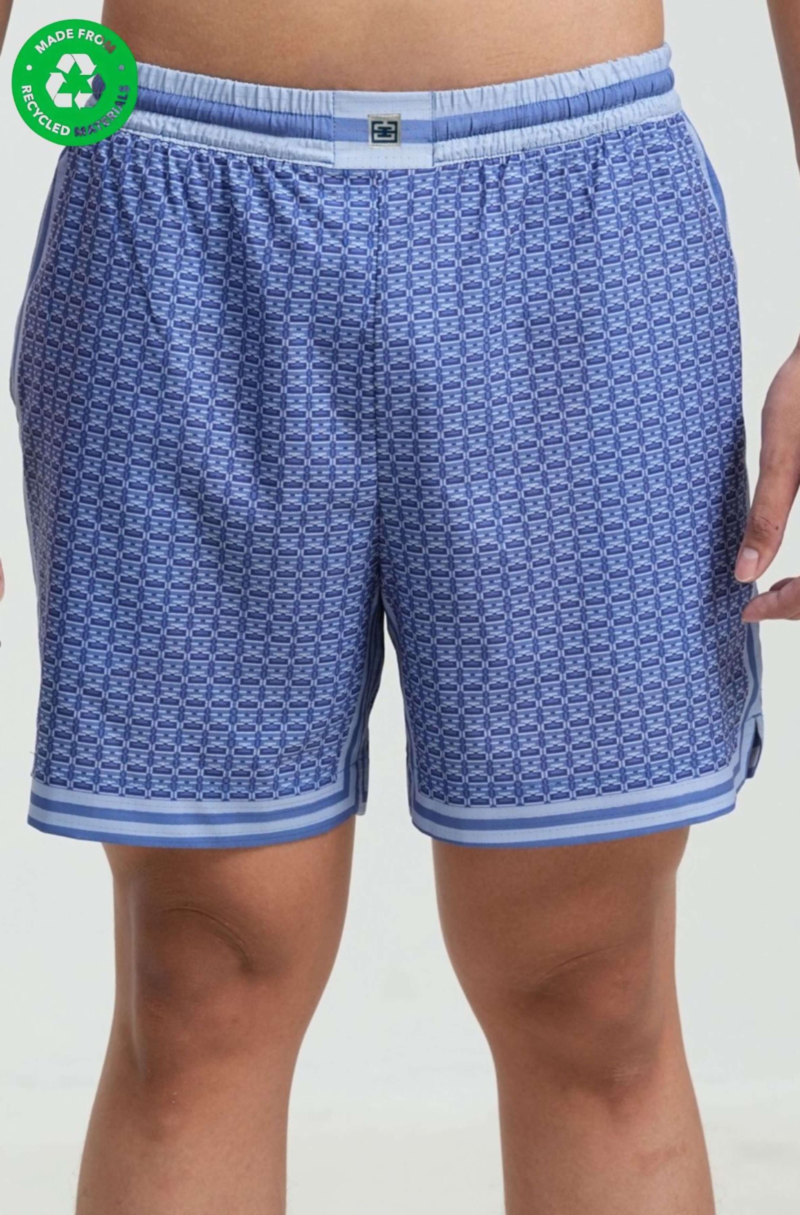 Front label of Monogram men’s summer resort shorts