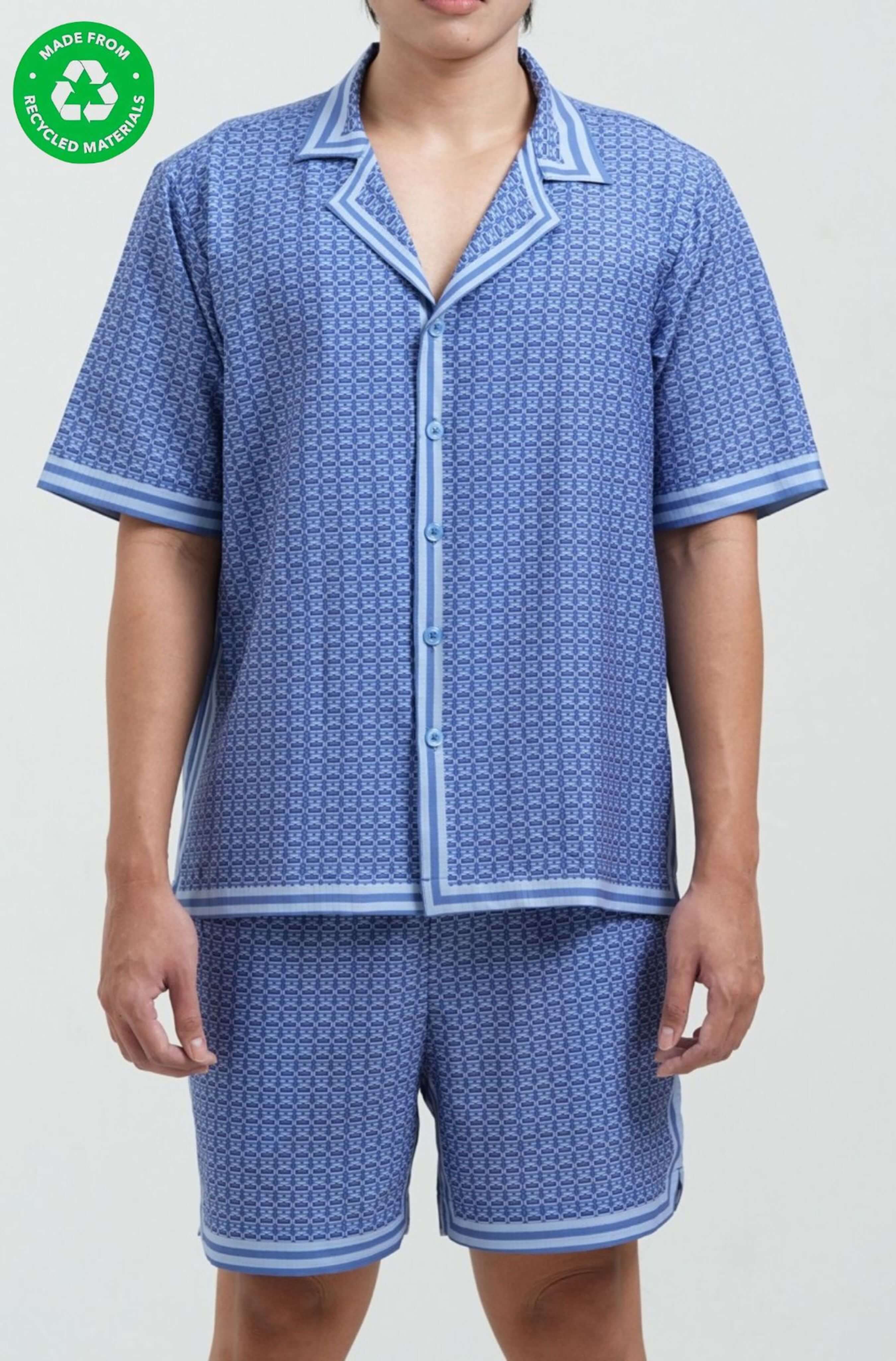 Front label of Monogram resortwear set