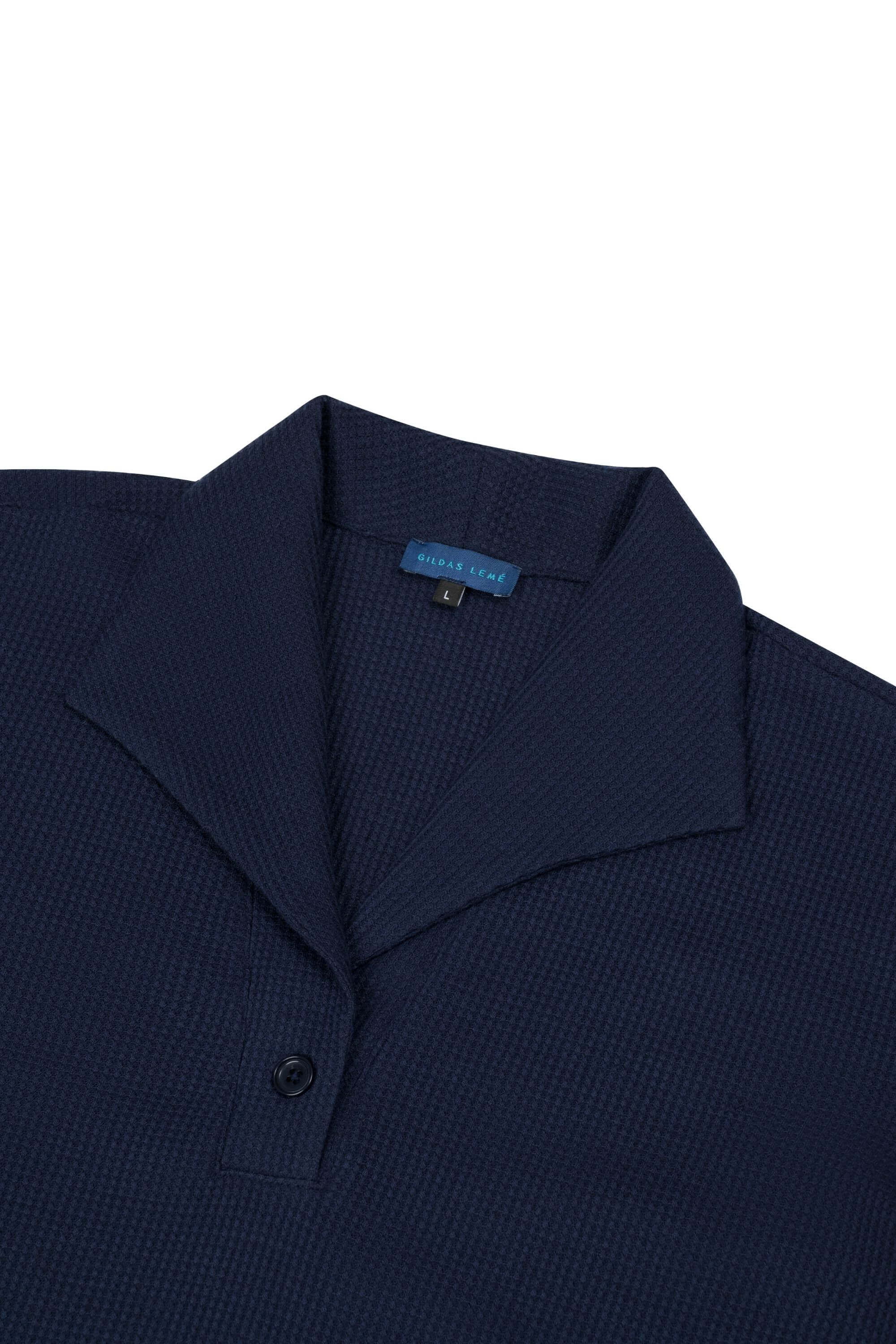 palma polo shirt navy collar view flatlay #color_navy