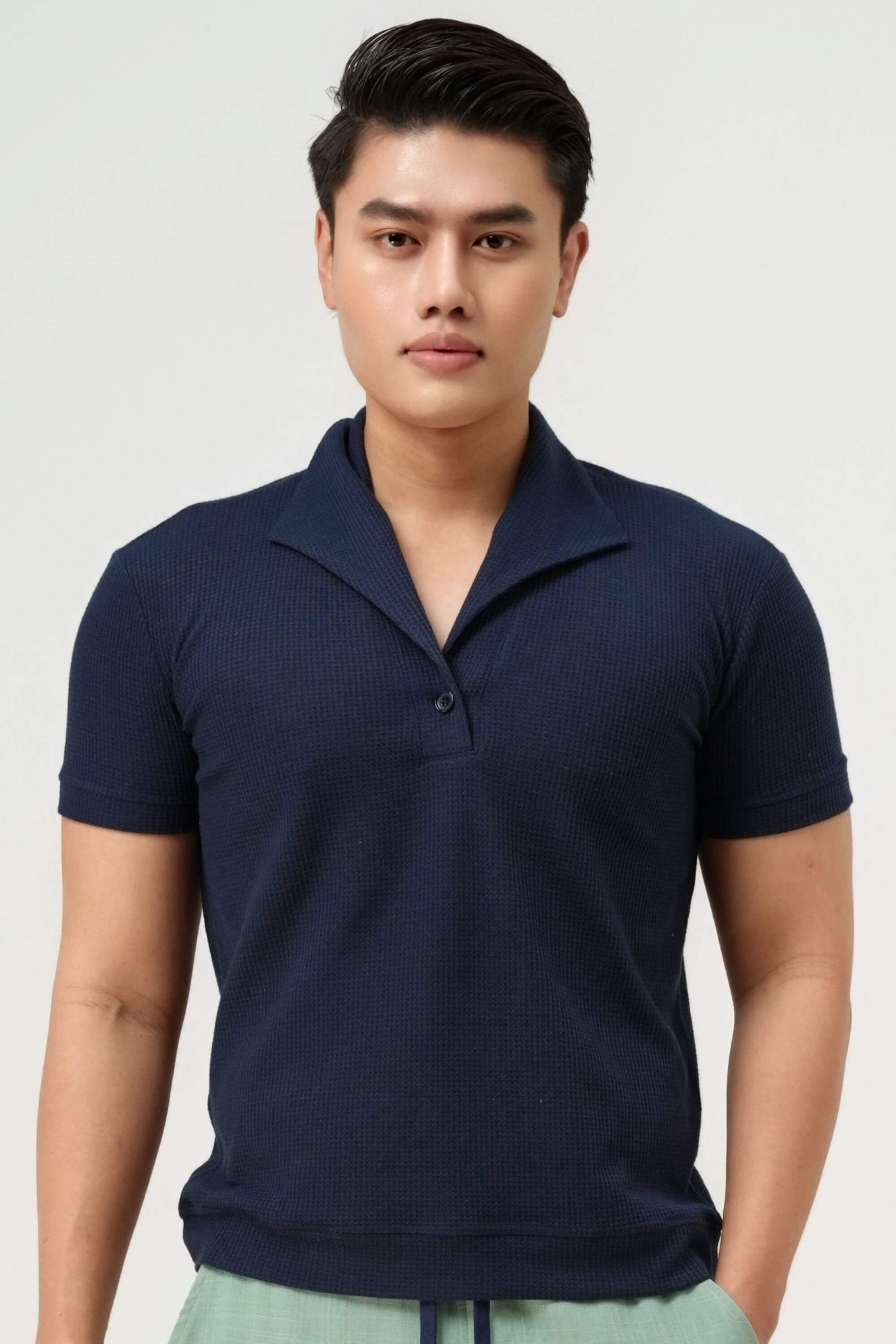 palma polo shirt navy #color_navy