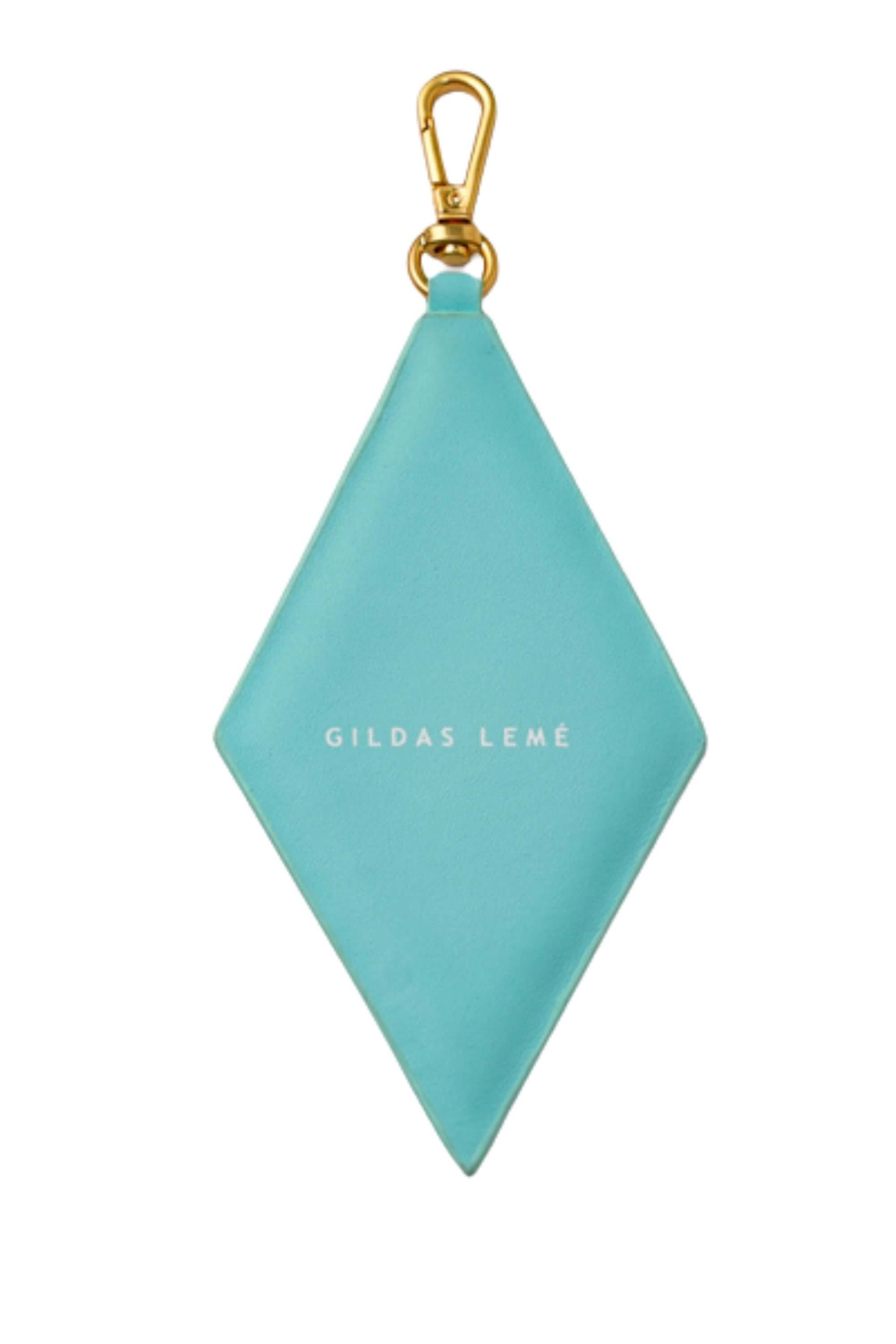 paradise edition bag charms diamond shape light blue - back view #color_light blue