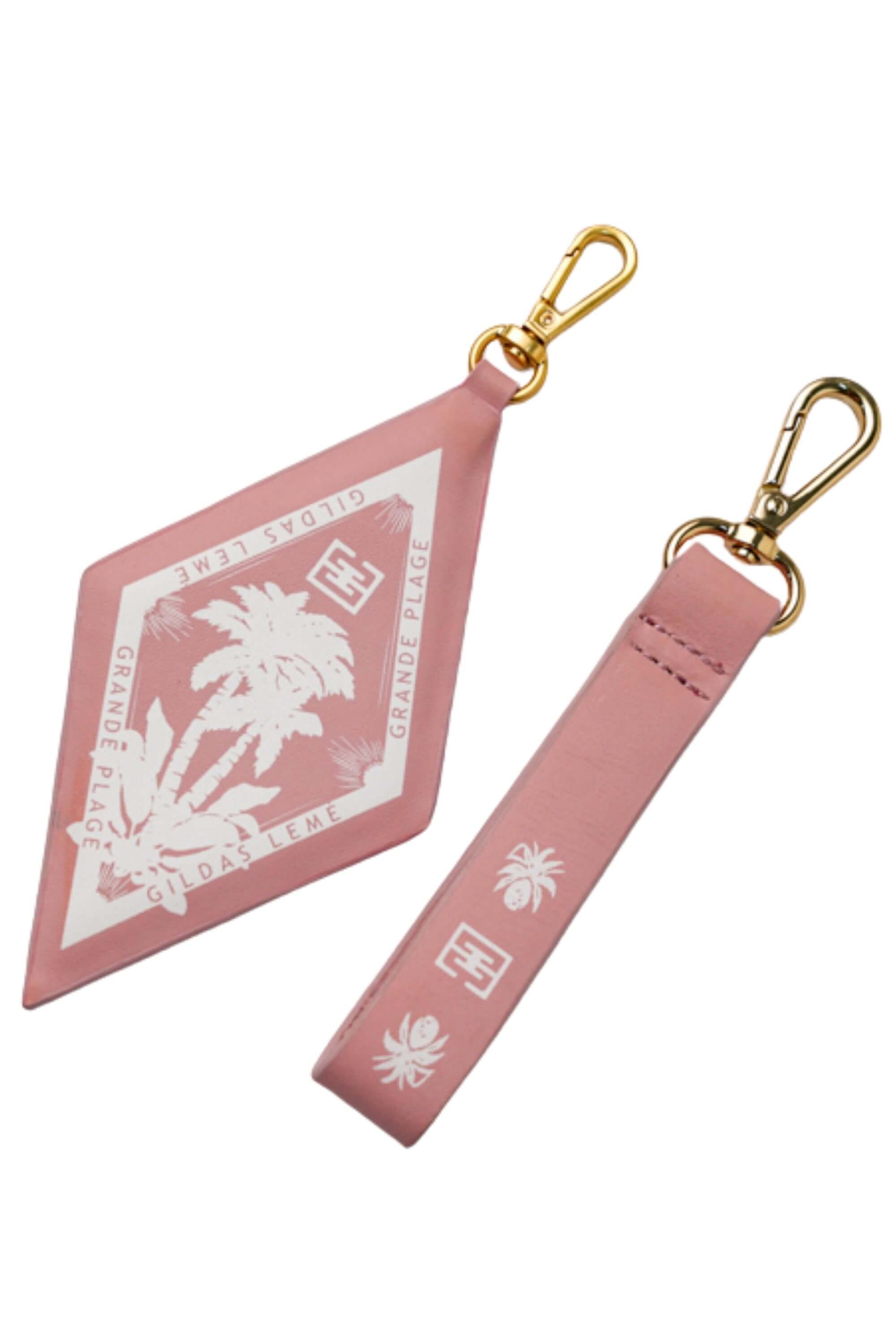 Paradise Edition Bag Charms pink rose - Front View #color_pink rose