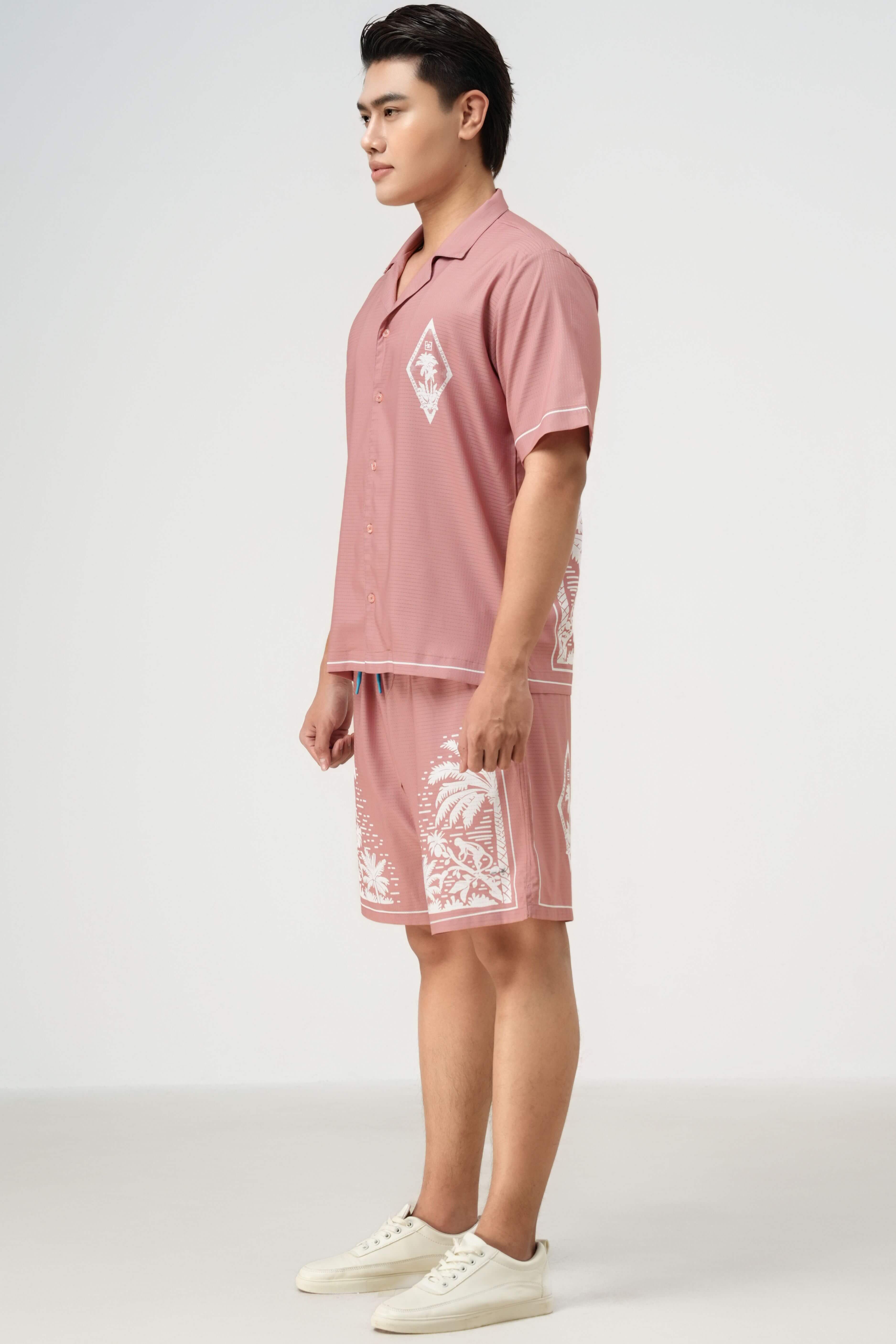 Pink Paradise men’s summer beachwear set