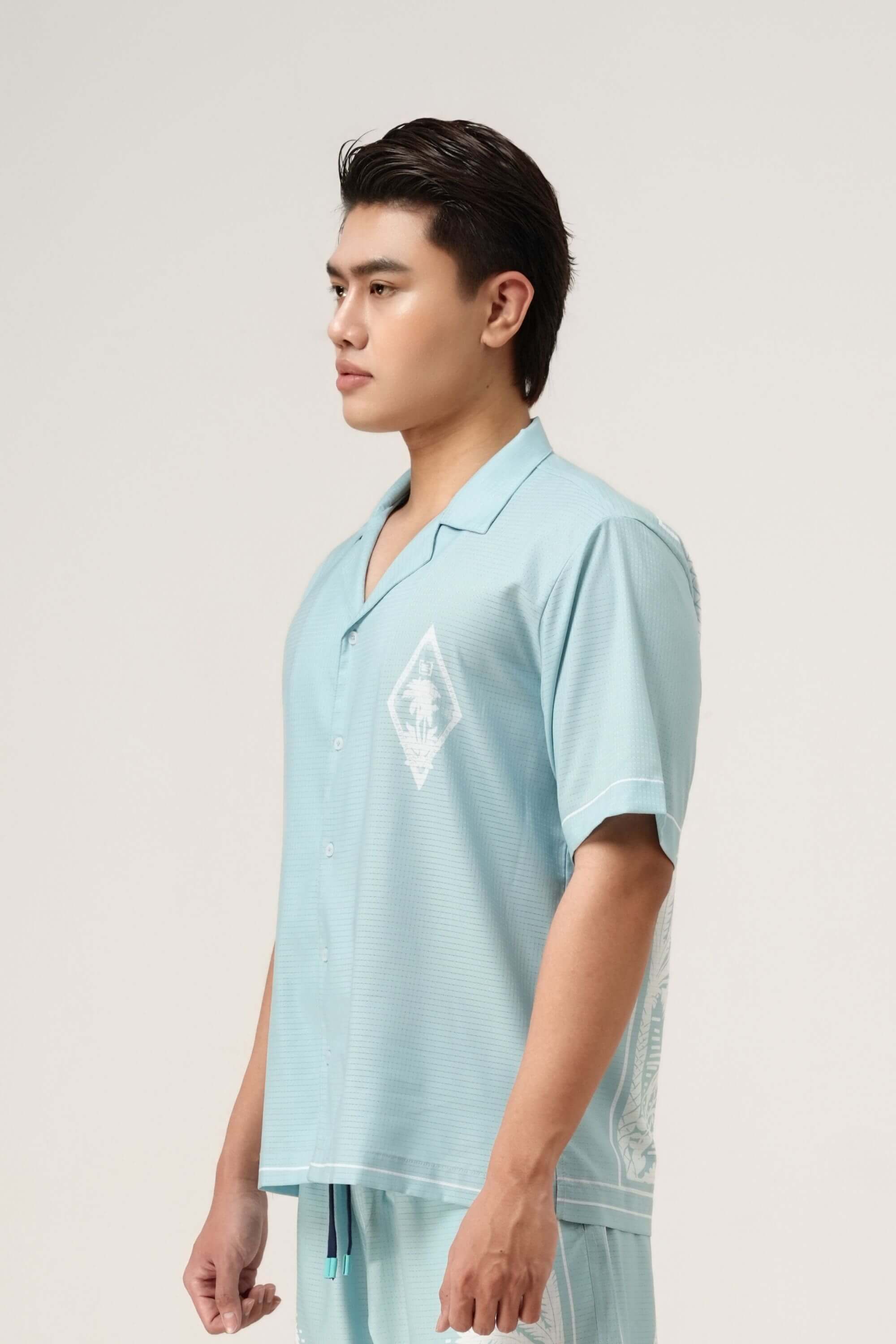 pink paradise resort shirt light blue on model #color_light blue