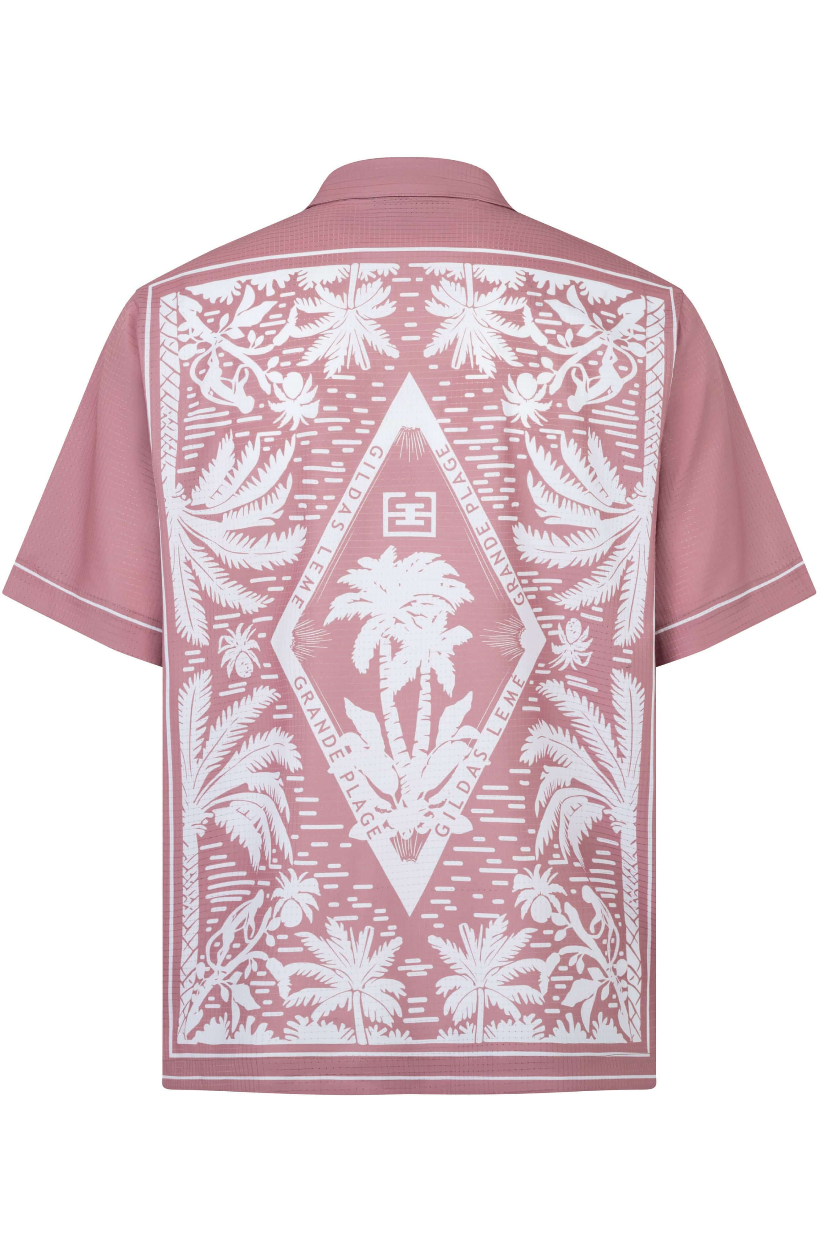 pink paradise resort shirt pink rose back view #color_pink rose