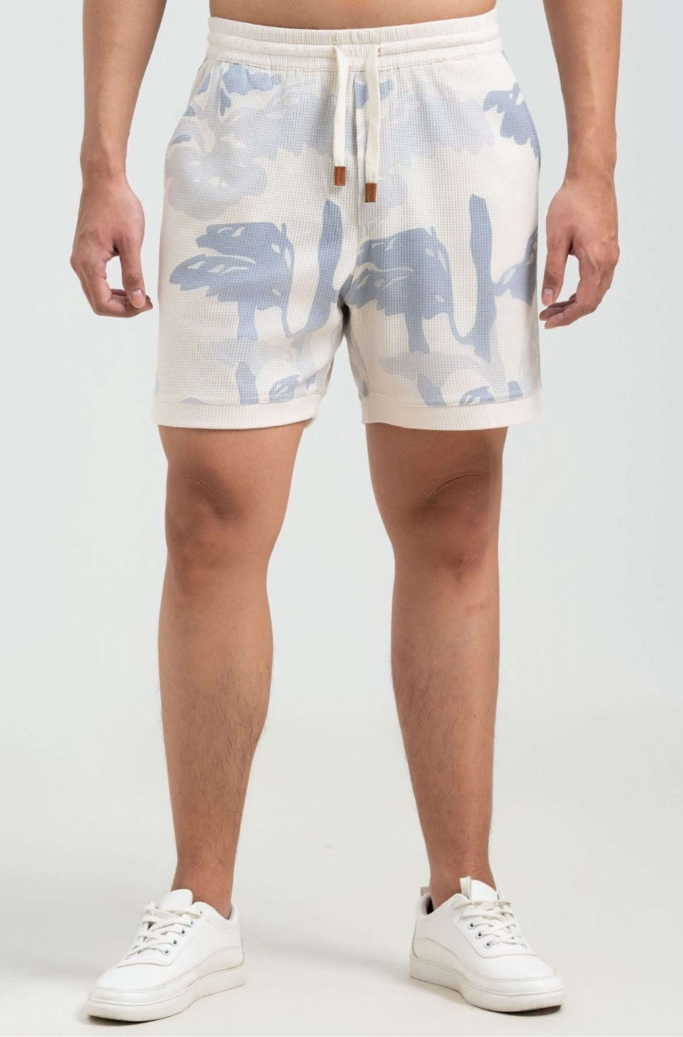 Front view of Pink Parasol men’s resort shorts