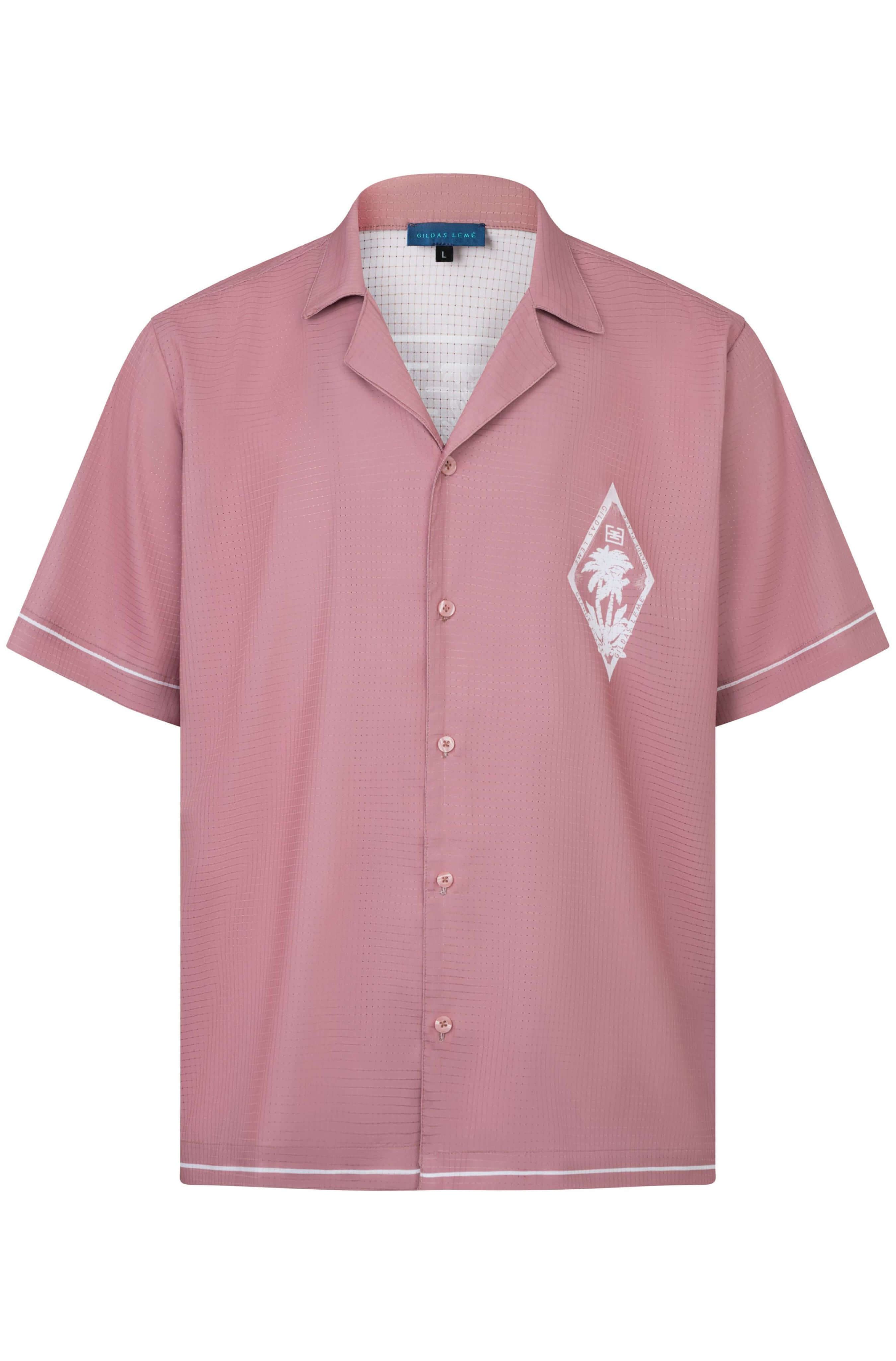 Pink Pink Paradise men’s beach shirt