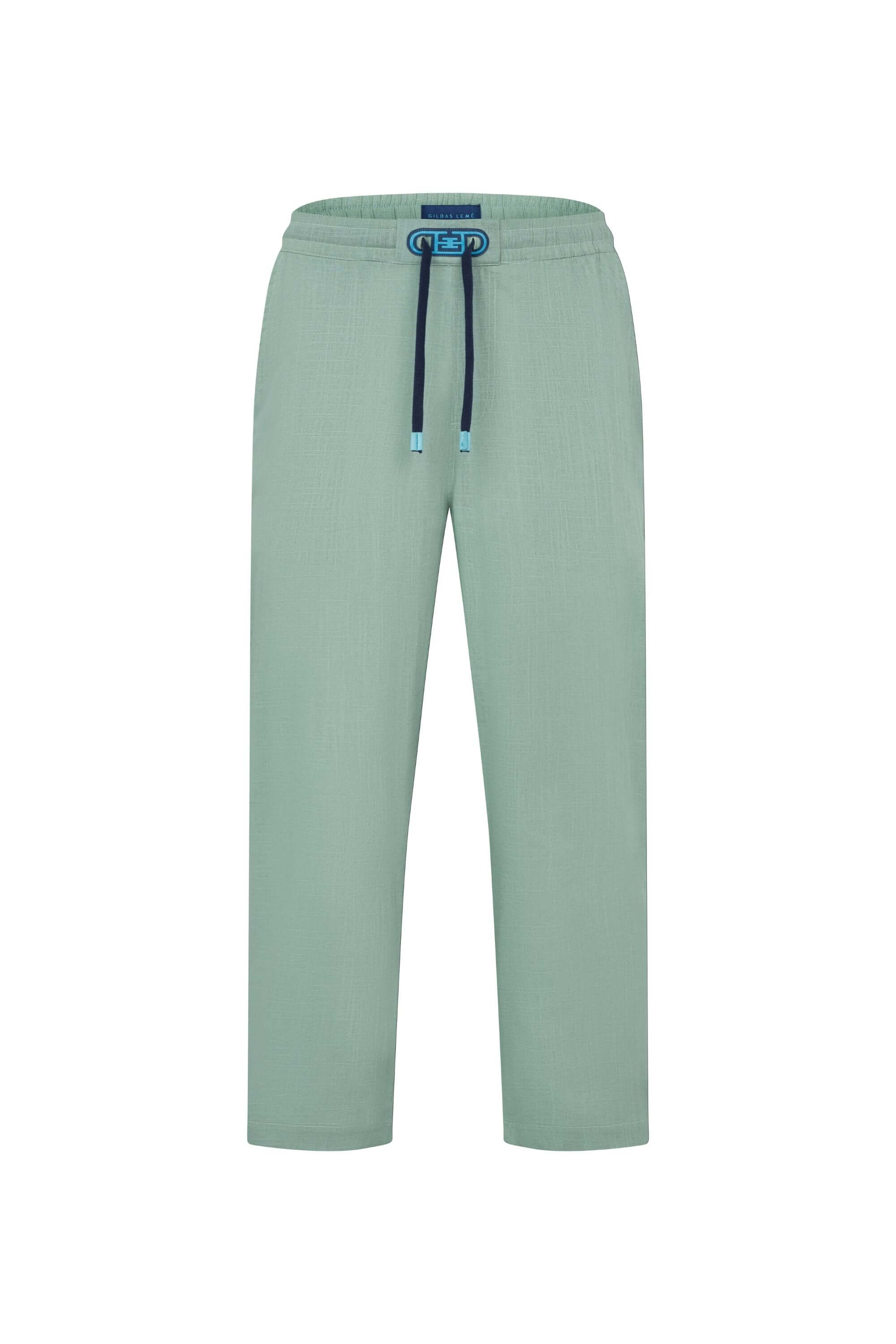 ramatuelle linen pant front view #color_mint