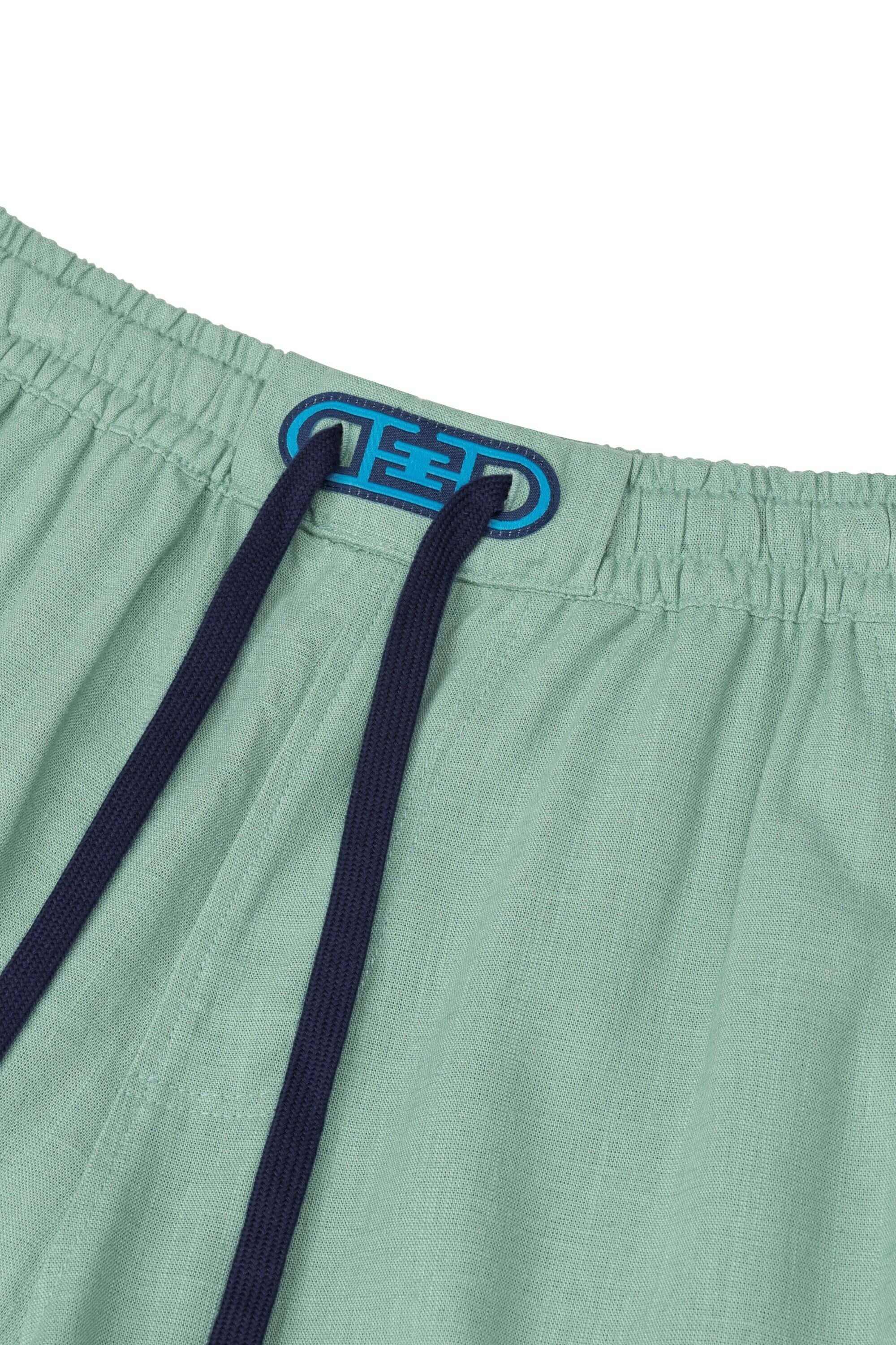 ramatuelle linen pant with elastic waistband and drawstring #color_mint