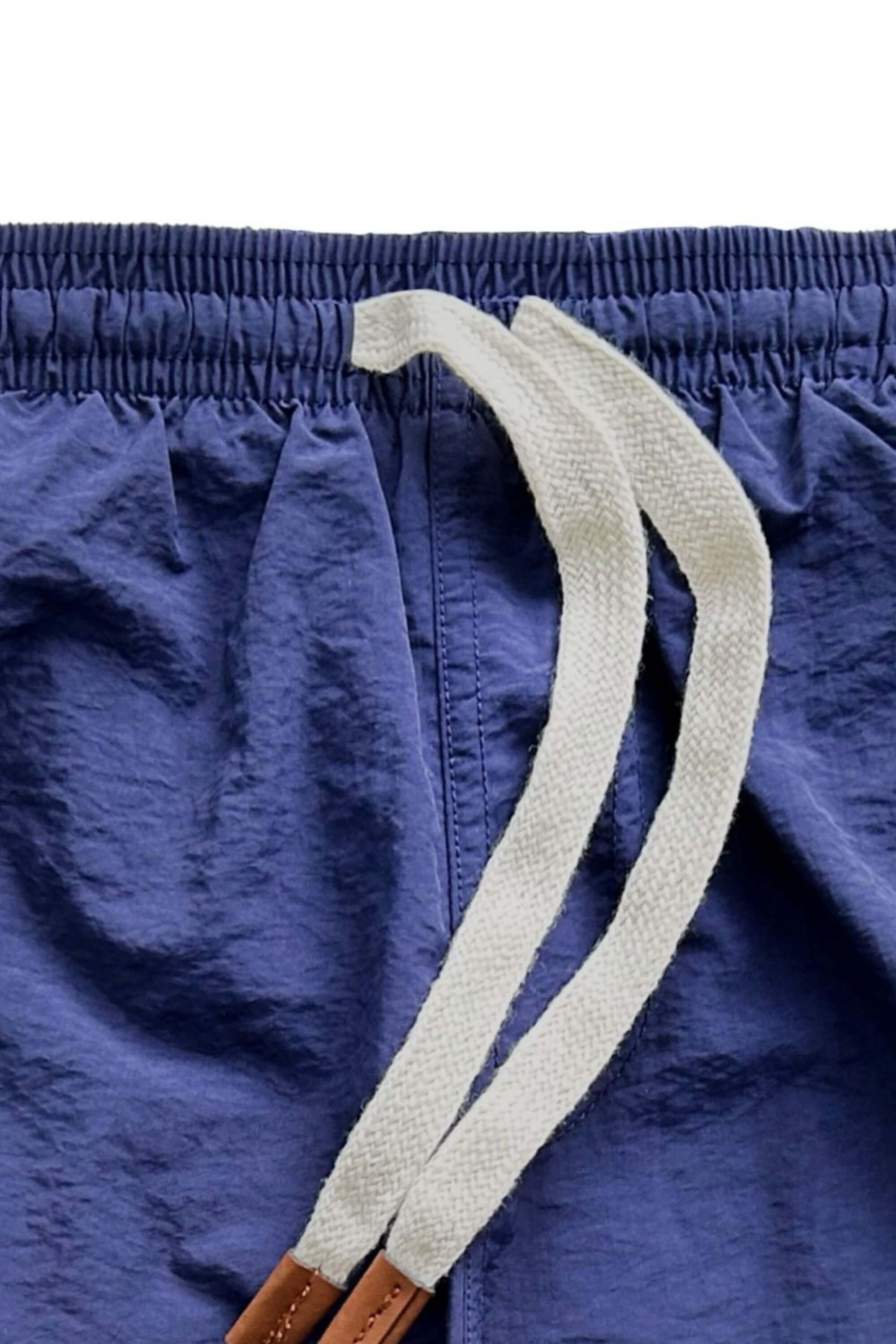 rhuys swim short navy with elastic waistband and drawstring #color_navy