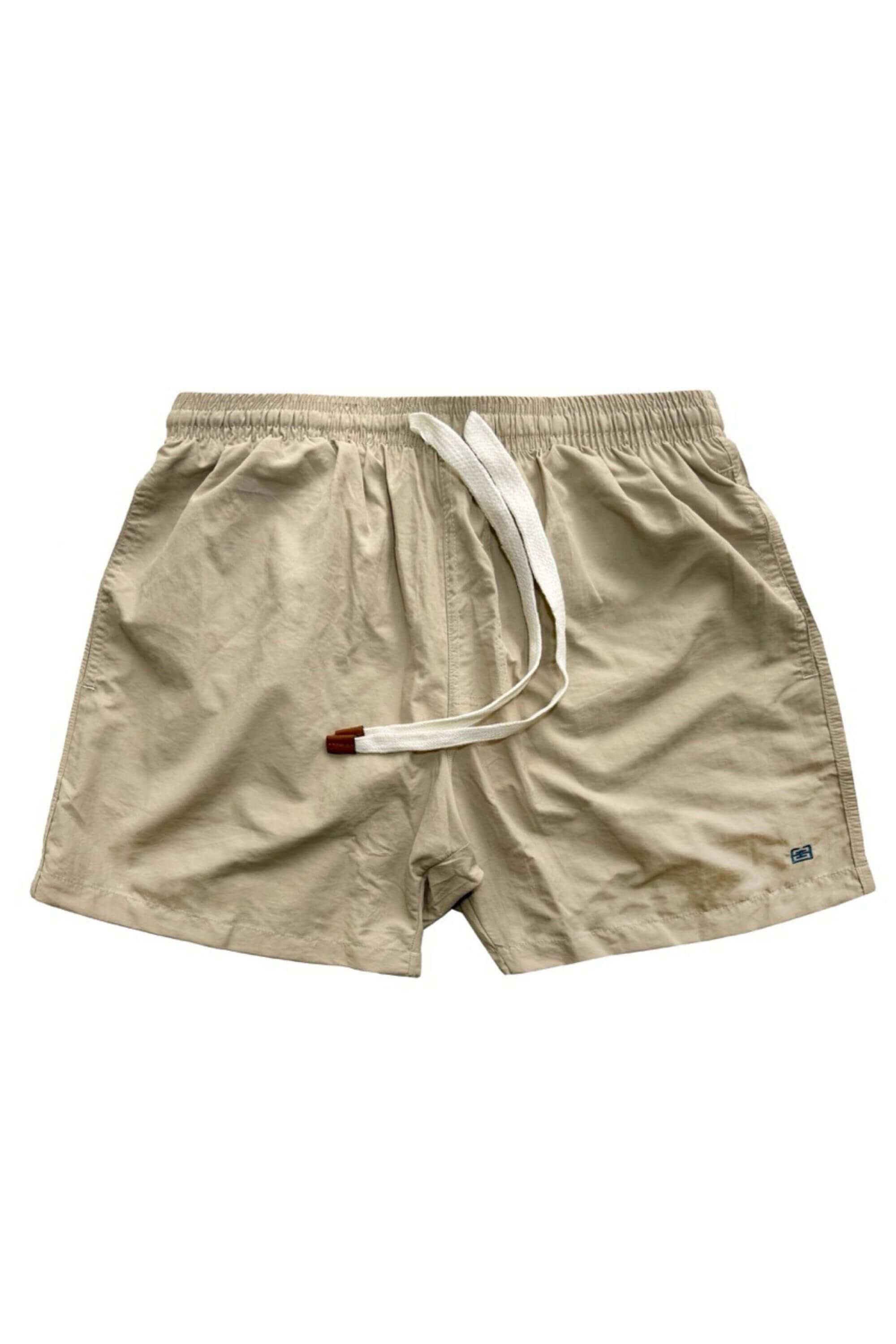 rhuys swim short beige front view #color_beige