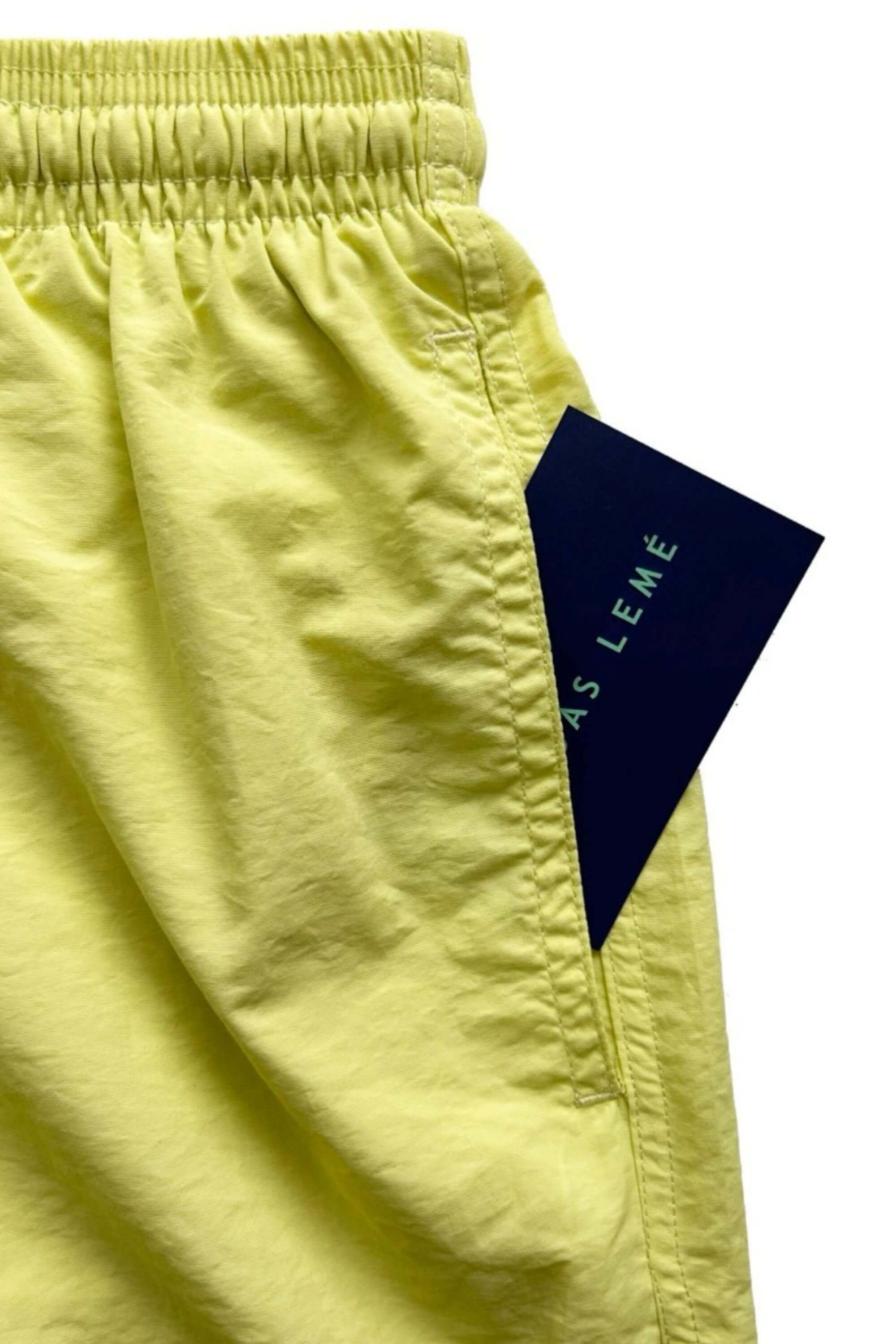 rhuys swim short front pocket view #color_bright yellow