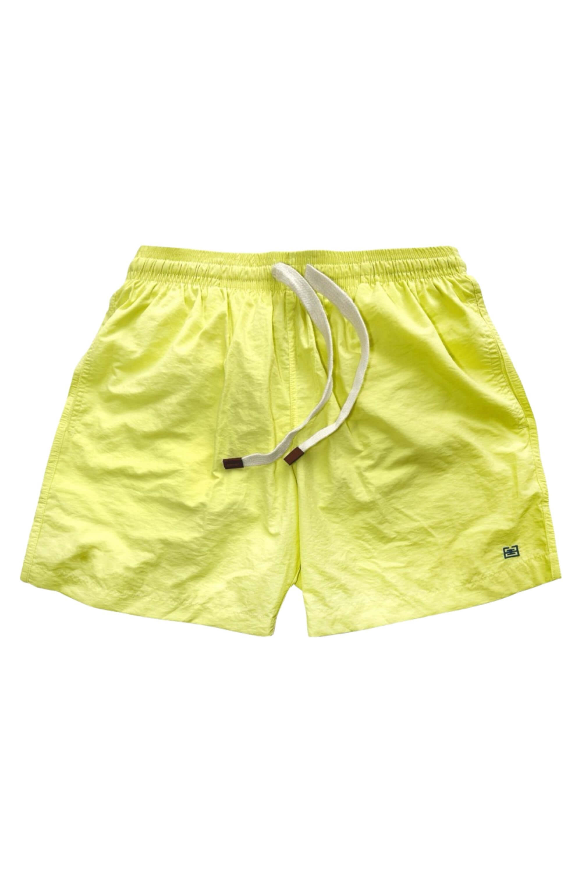 rhuys swim short front view #color_bright yellow