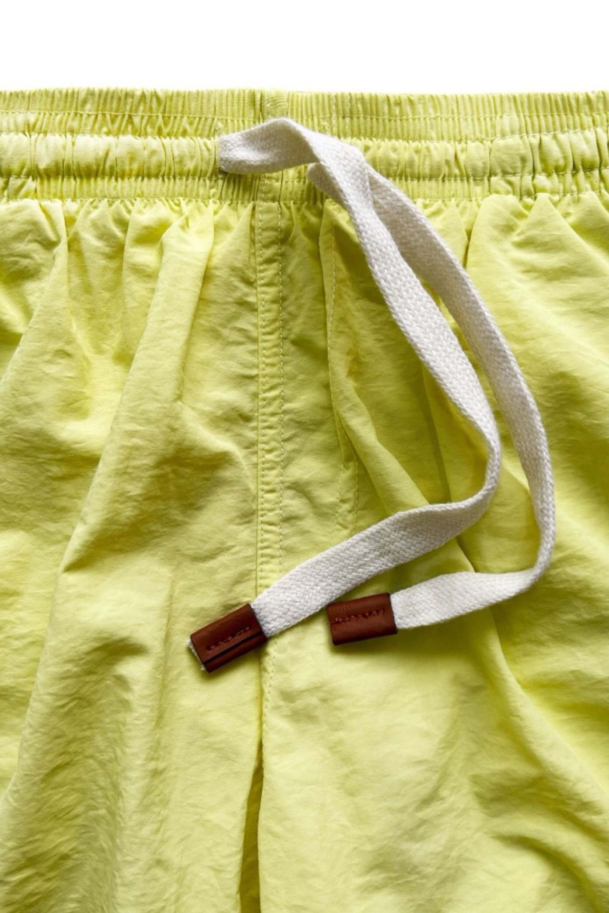 rhuys swim short with elastic waistband and drawstring #color_bright yellow