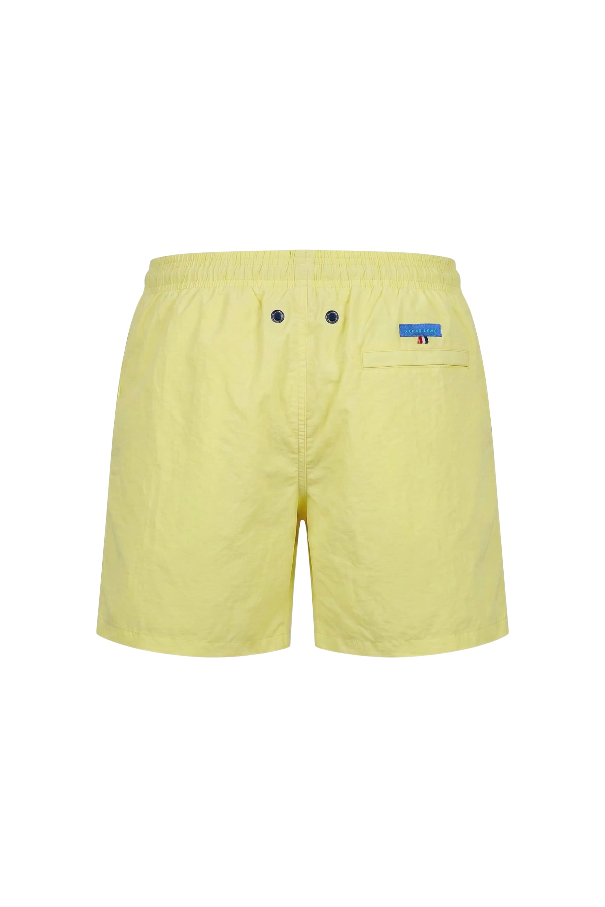 Short de bain jaune vif en polyester Rhuys