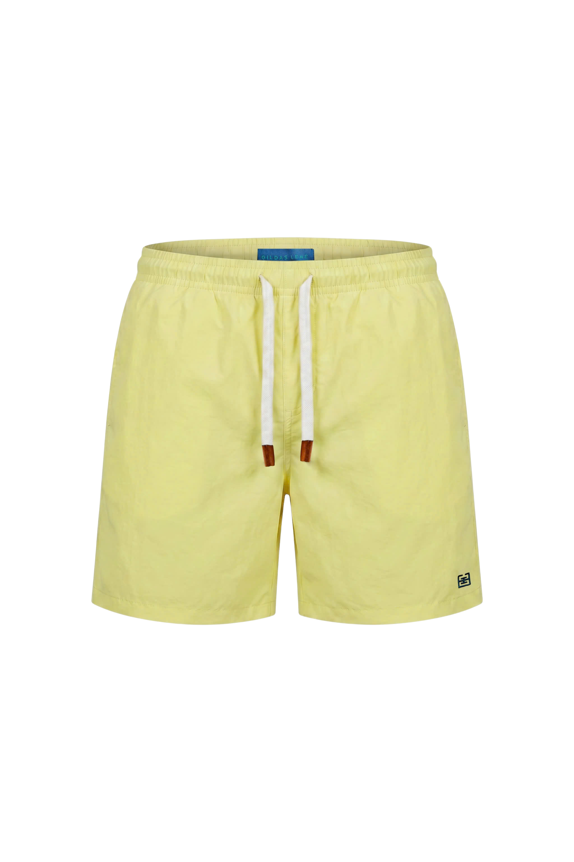 Short de bain jaune vif en polyester Rhuys