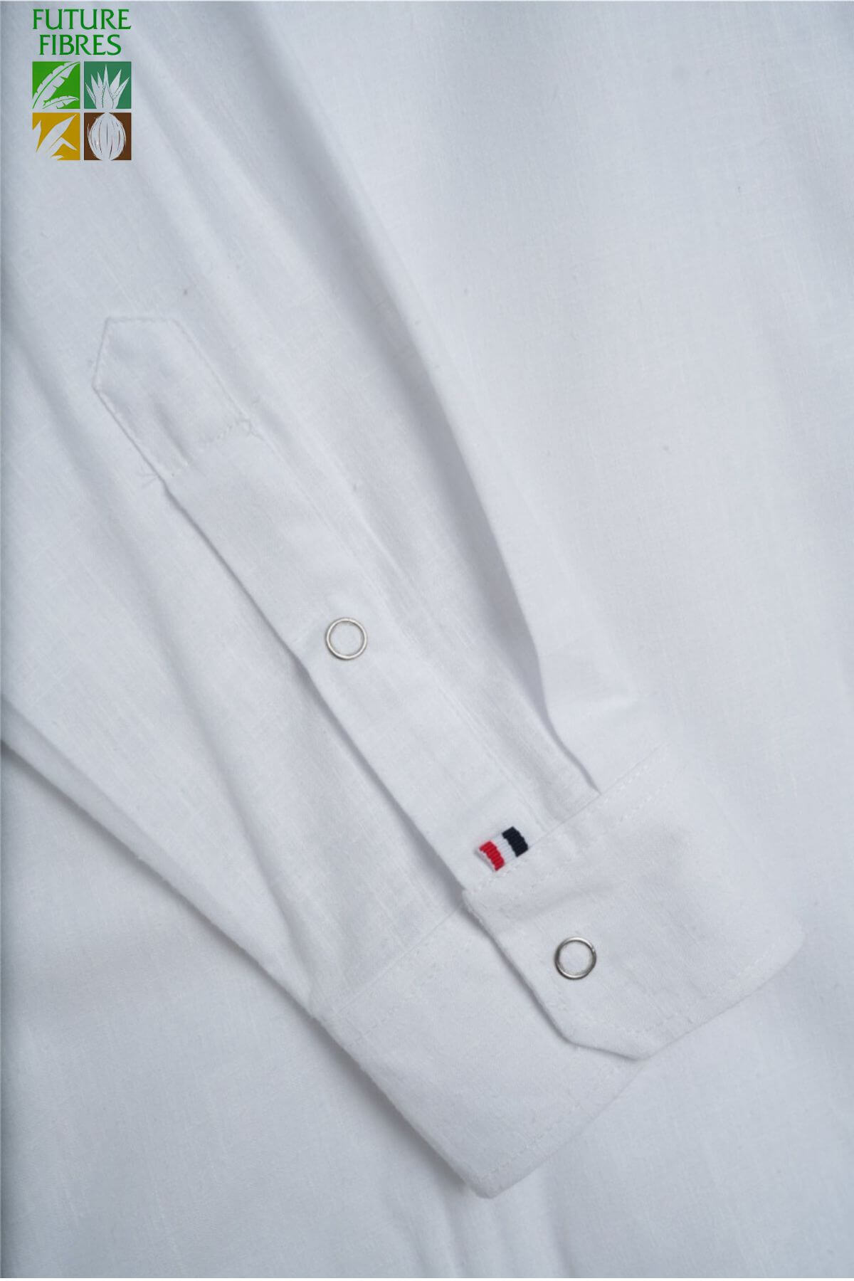 Sleeve detail of linen safari shirt with pockets
