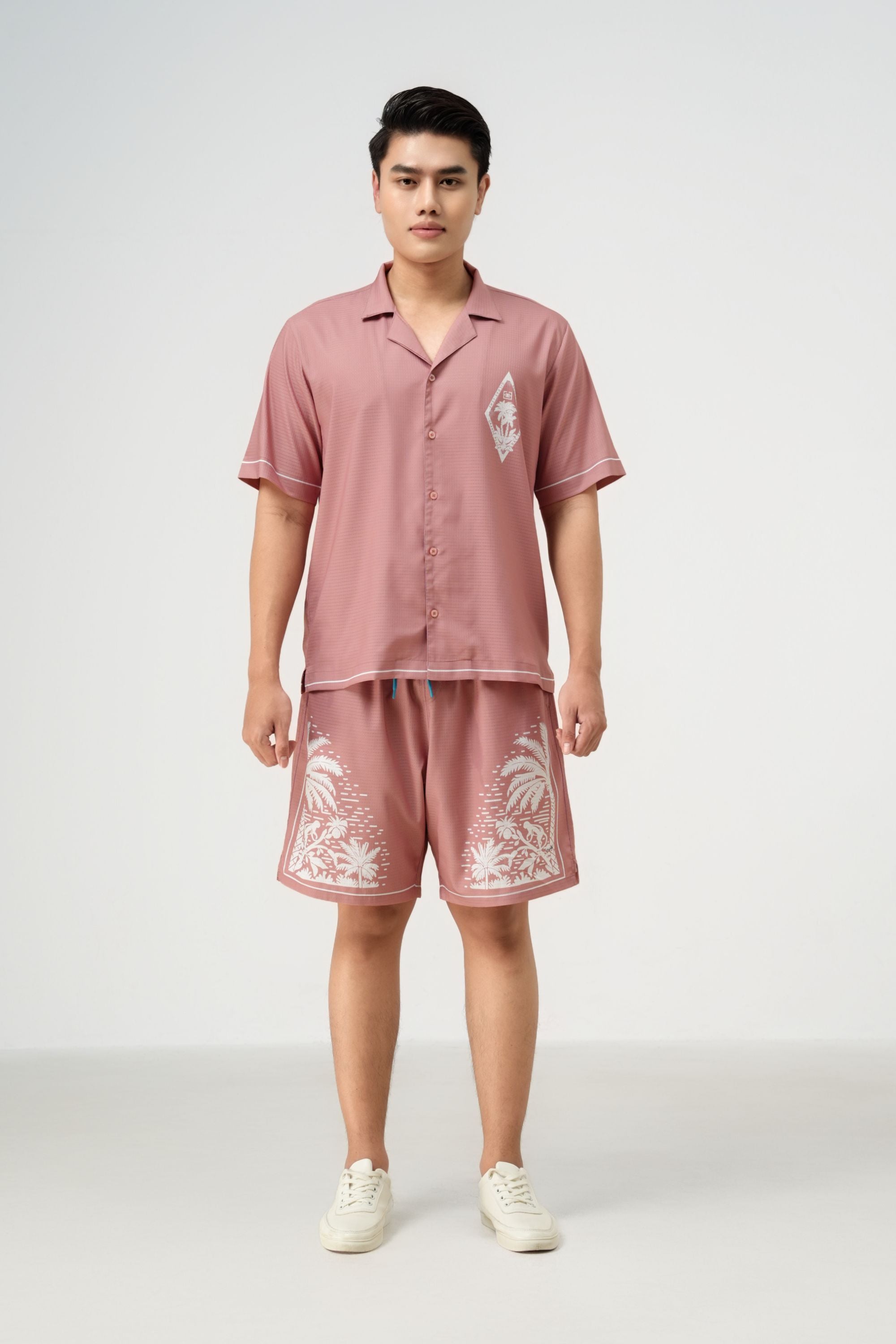 PINK PARADISE NANO RECYCLE POLYESTER PINK RESORT SET