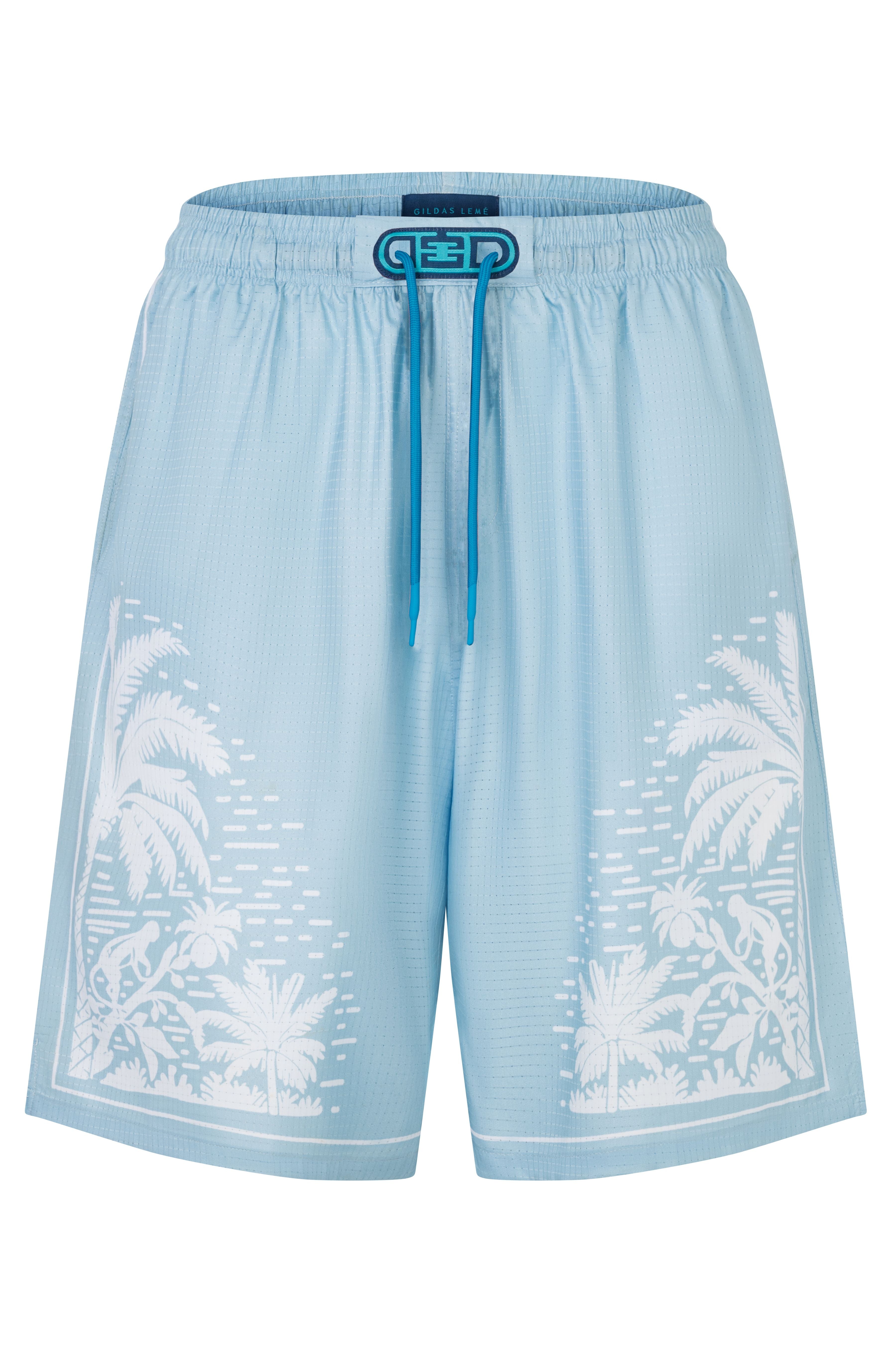PINK PARADISE LIGHT BLUE RESORT SHORT