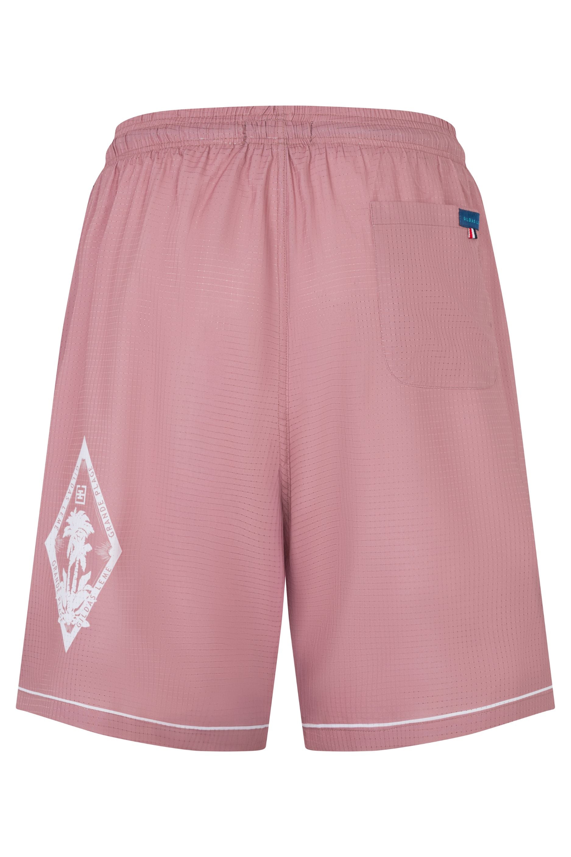 BACK VIEW OF THE PARADISE PINK ROSE SHORT