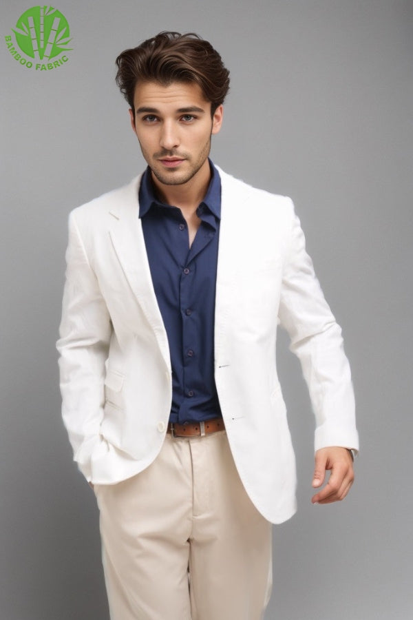 THE RIVIERA BAMBOO WHITE SHIRT WITH A SUITE