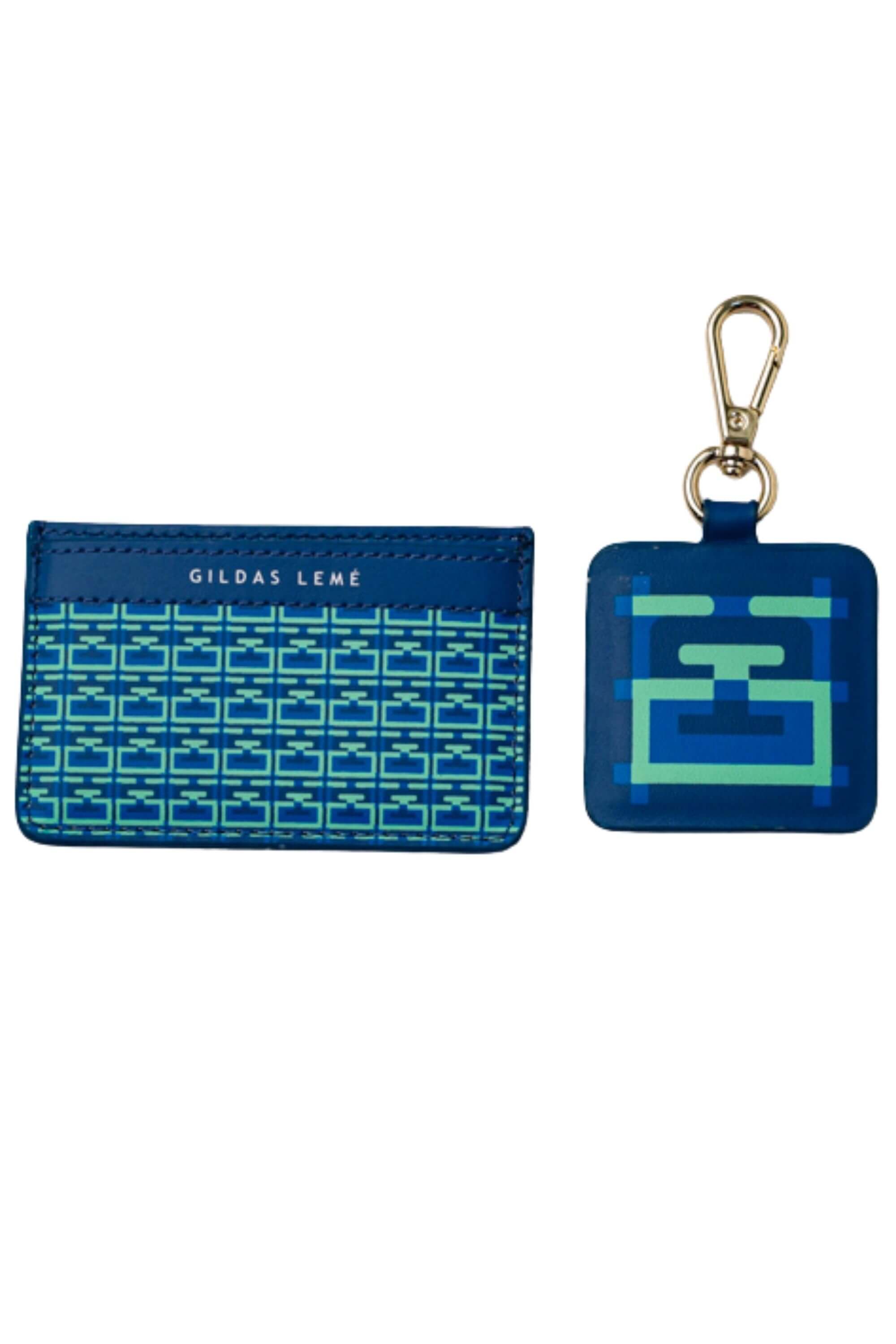 blue stamp edition bag charms navy and card holder #color_navy