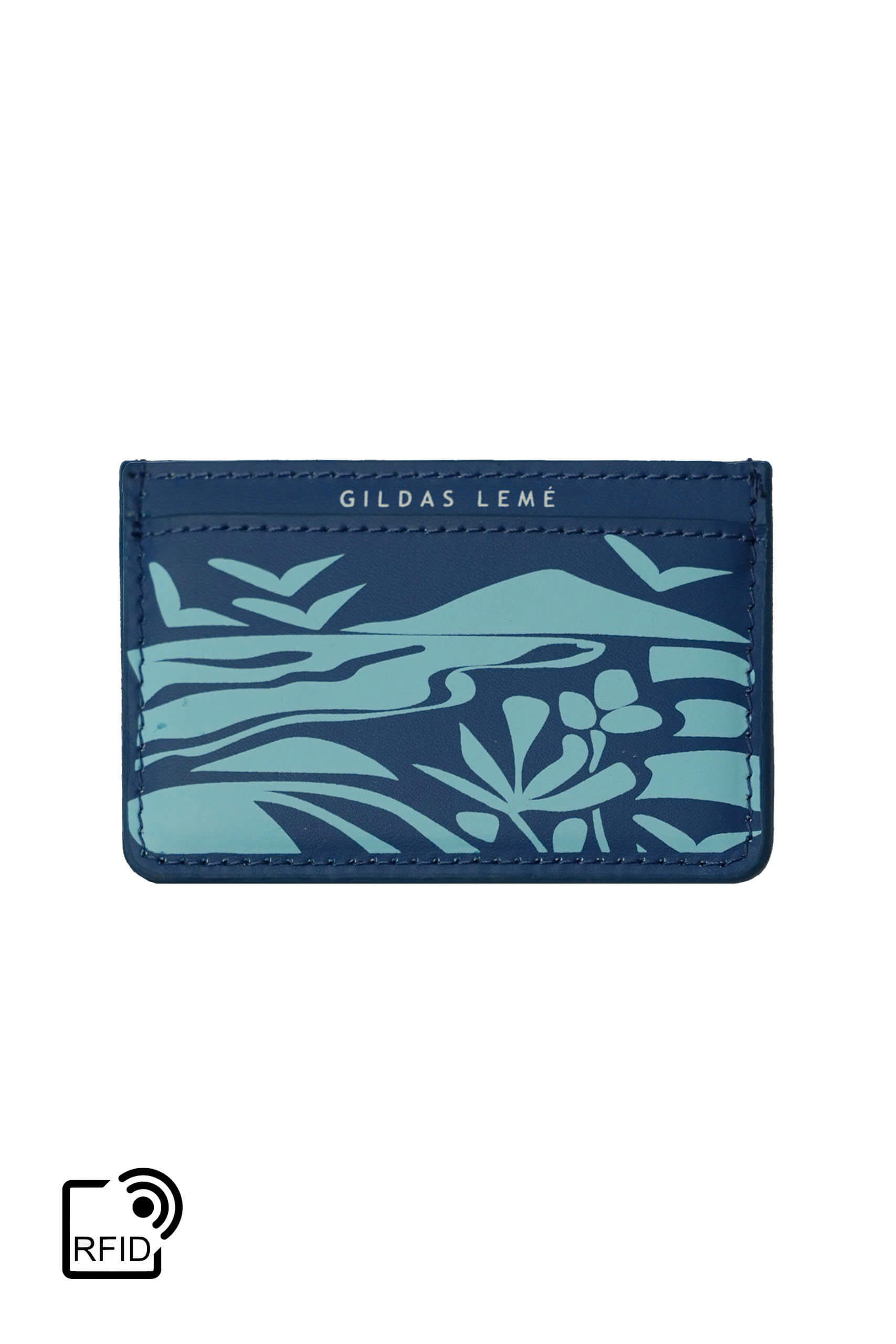 blue stamp edition card holder #color_ocean green
