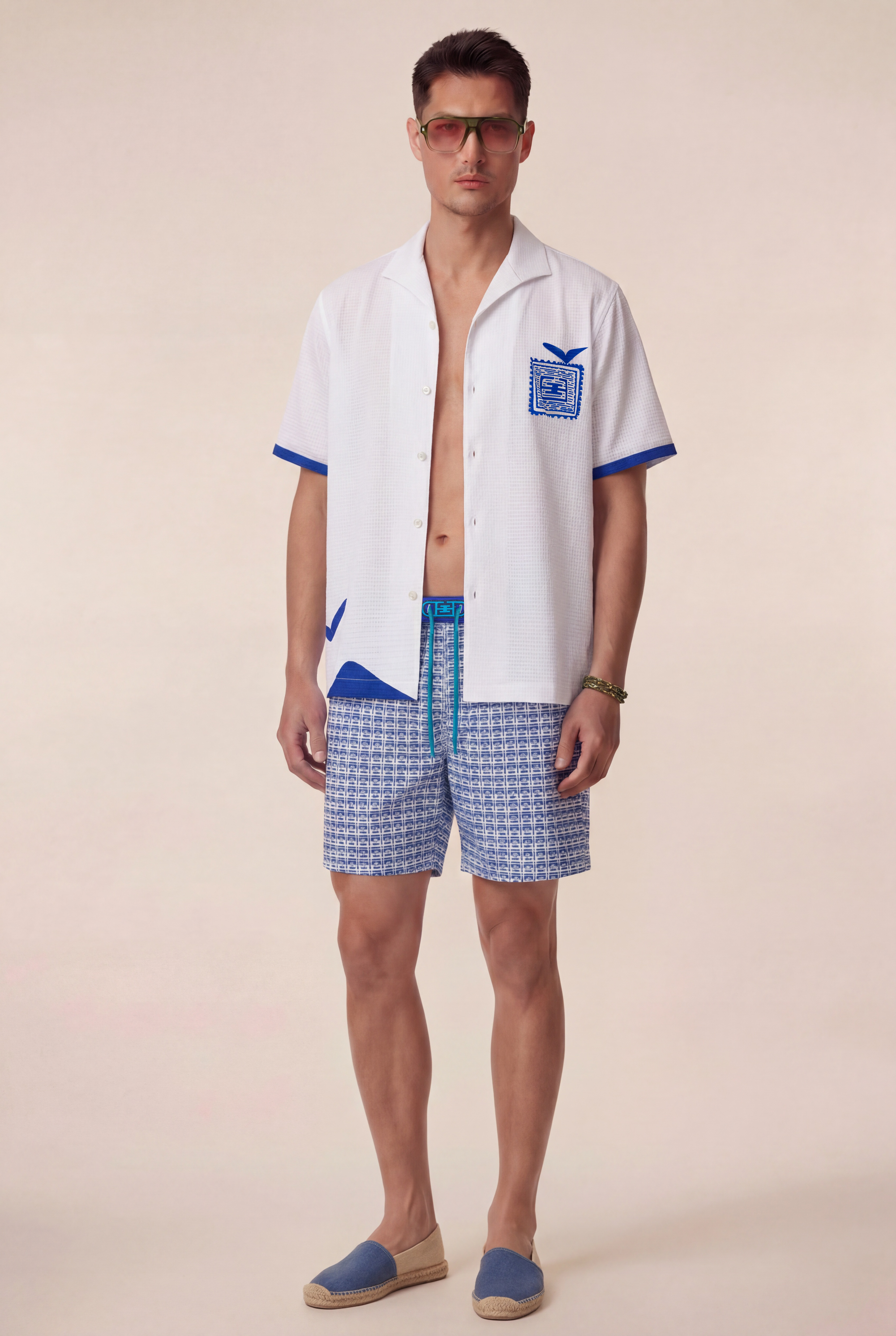 Blue Stamp Resort Shirt