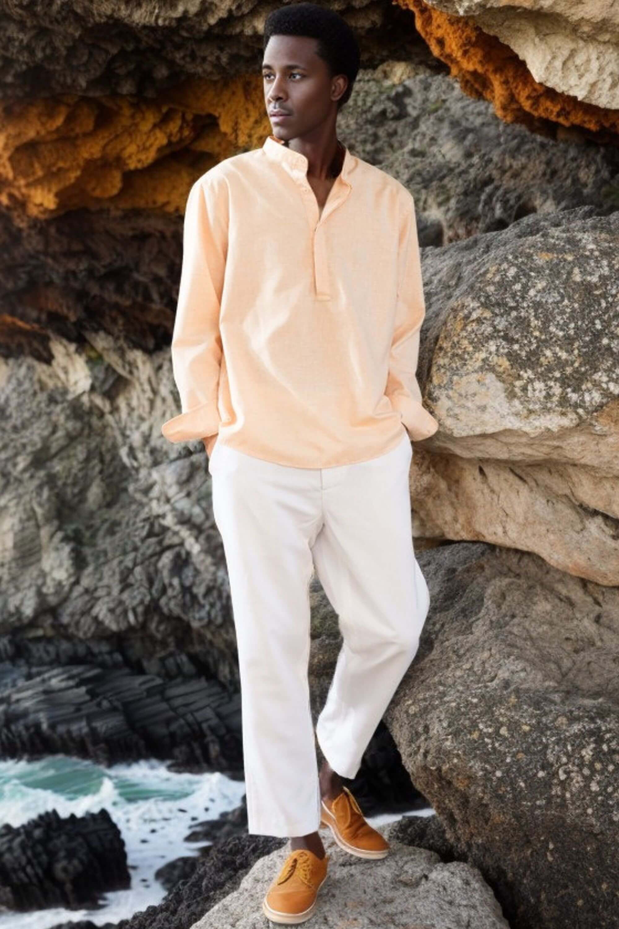 Chino Cotton Pant – Beige, White and Black | GILDAS LEMÉ