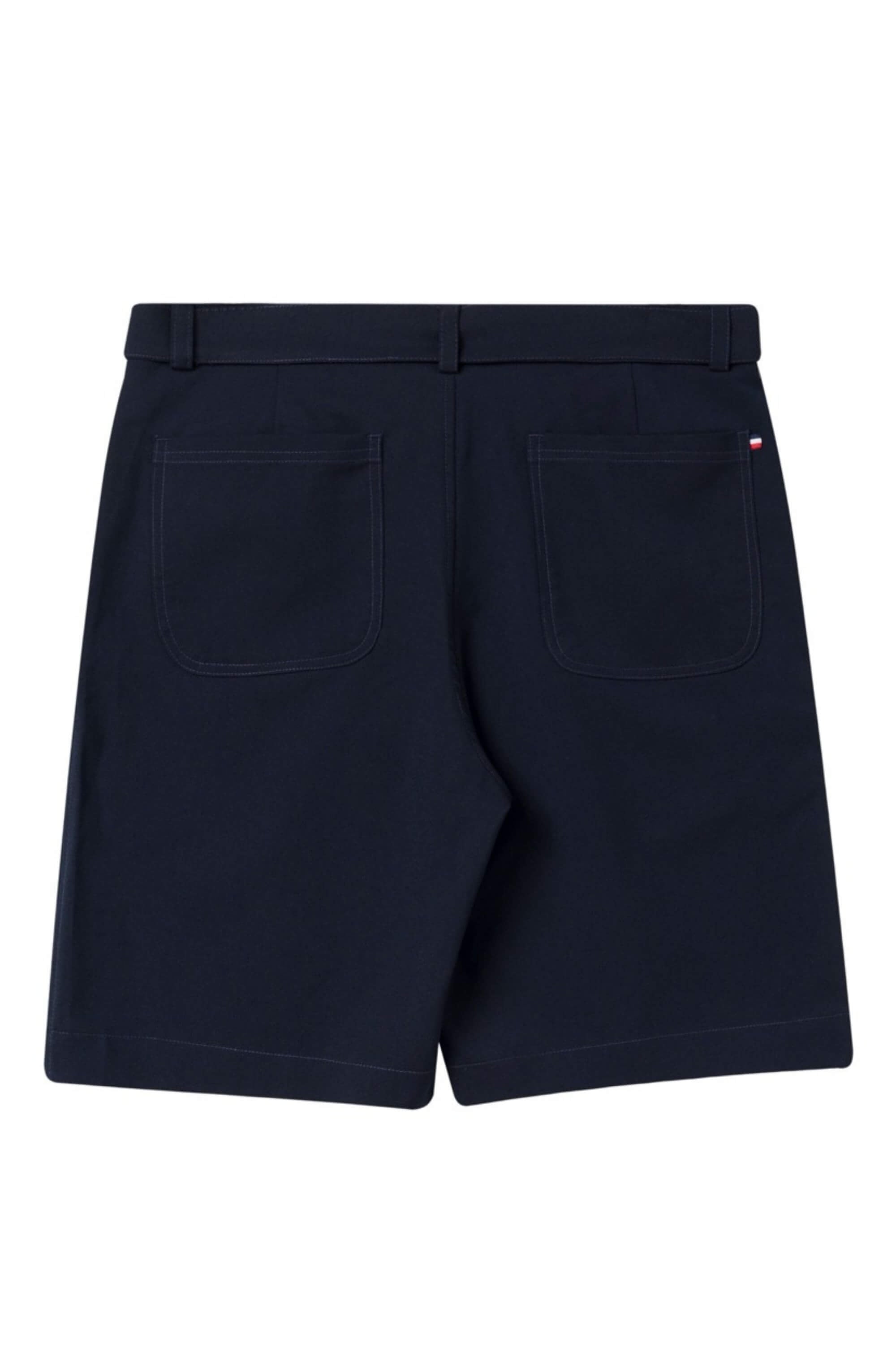 classic chino bermuda short navy back view #color_navy